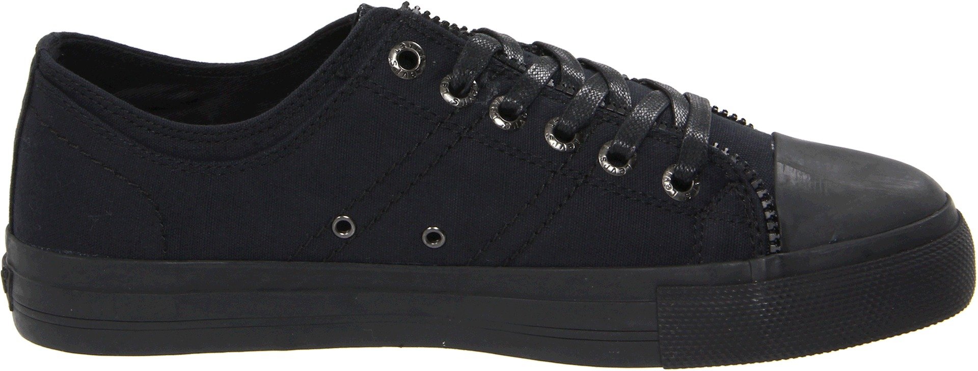 Levi's Men's Zip EX Lo Canvas Sneakers - Black Mono - Size 9.5 M US - Casual Walking Shoes for Men, Streetwear Fashion Sneakers for Everyday Wear