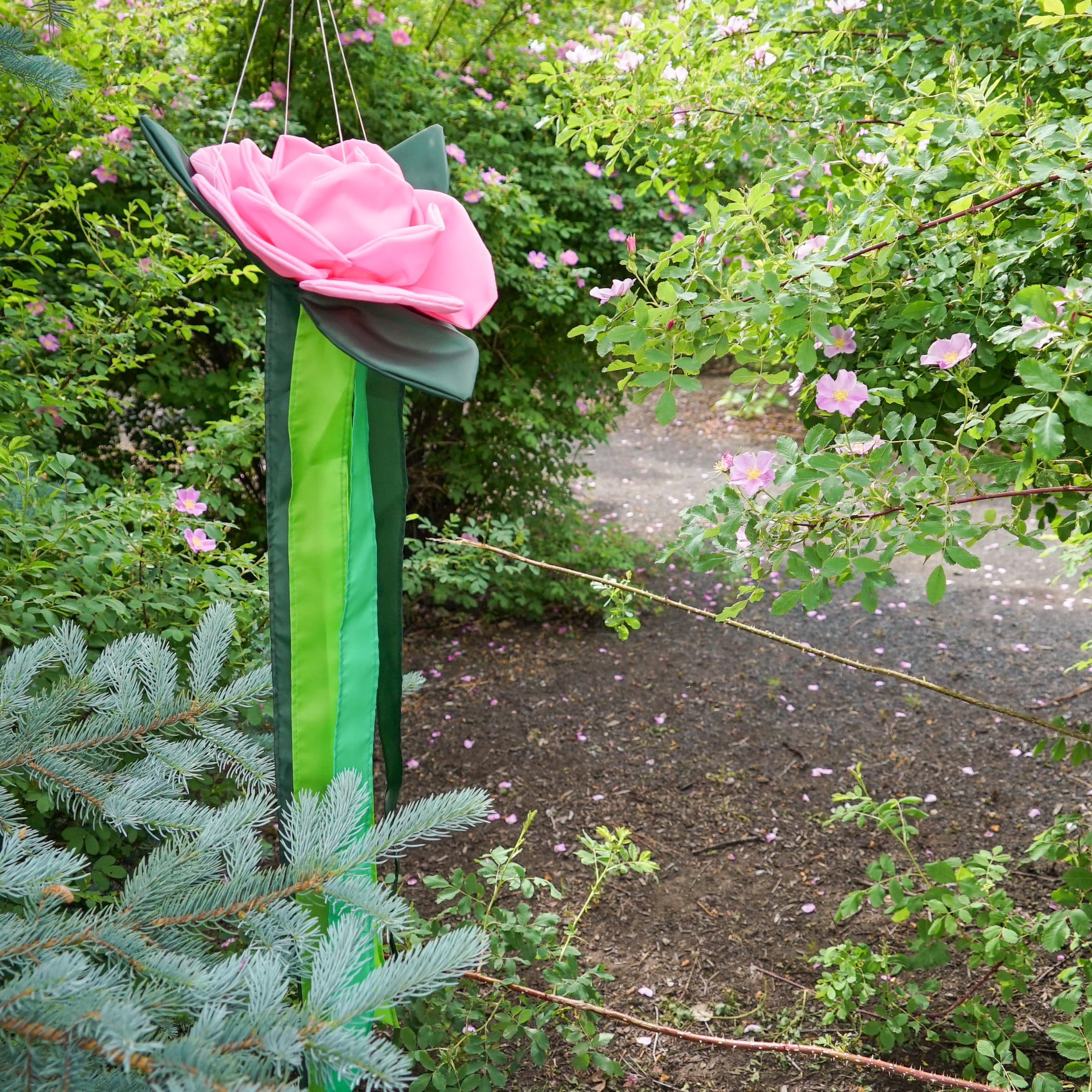 3D Wind Spinner - Pretty as a Rose Garden Decor, Outdoor Wind Catcher for Yard, Patio & Garden (Model 4630) | Perfect for Backyard Decorations, Landscaping & Outdoor Spaces