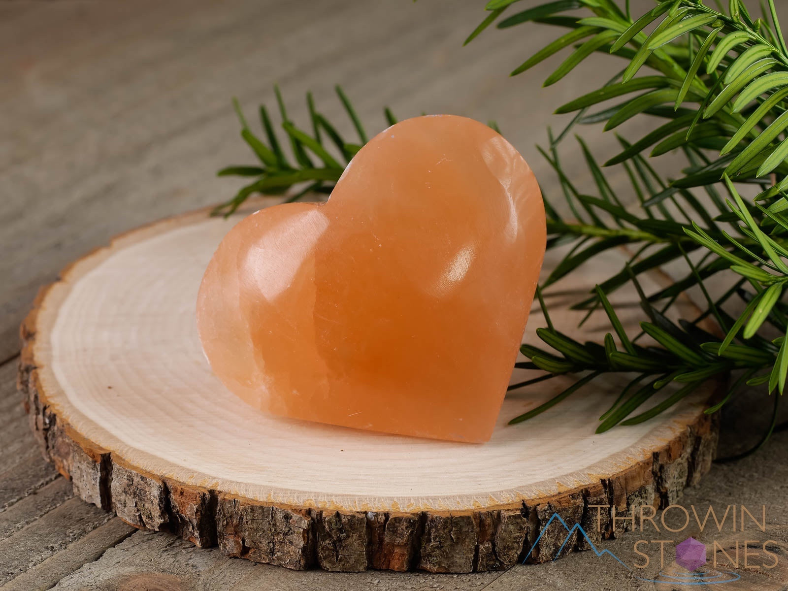 Orange Selenite Crystal Heart - Thick Natural Healing Stone for Self Care, Meditation, Mom Gift & Home Decor - Perfect for Reiki, Chakra Balancing & Spiritual Healing (E0167)