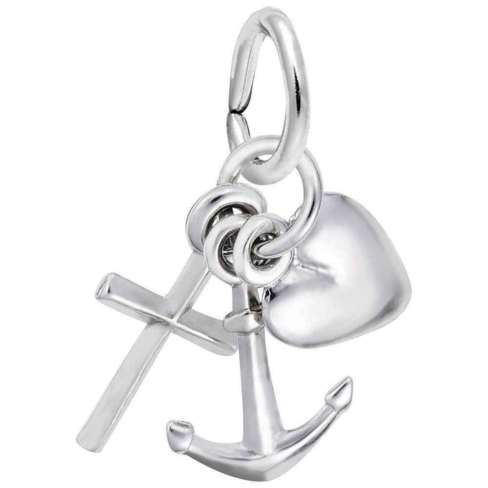 Faith, Hope & Charity Charm - Sterling Silver Pendant for Bracelets & Necklaces - Perfect for Gifts, Jewelry Making & Everyday Wear