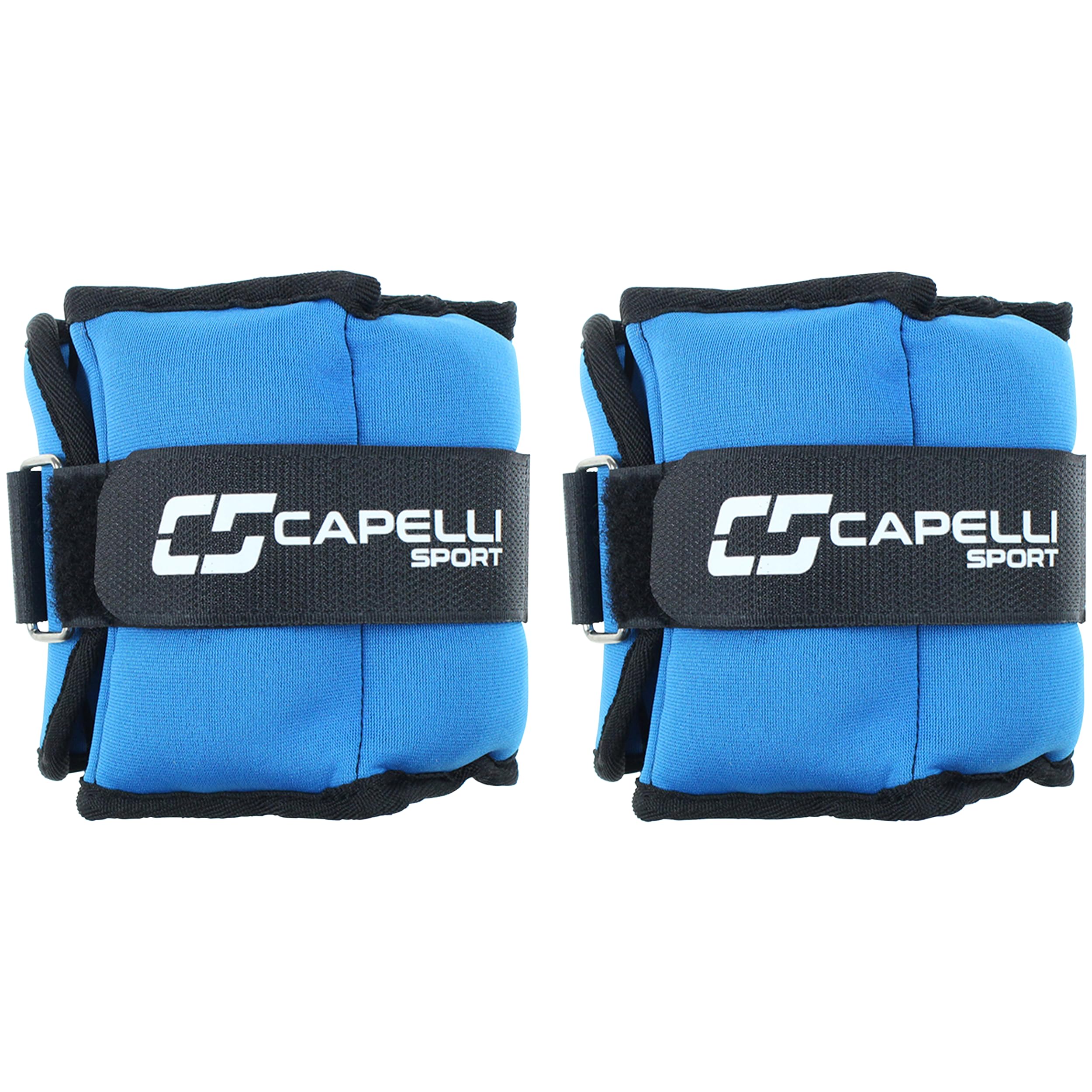 Capelli Sport Adjustable Ankle & Wrist Weights - 4 lbs Set of 2 (Blue) - for Strength Training, Running, Aerobics & Home Workouts
