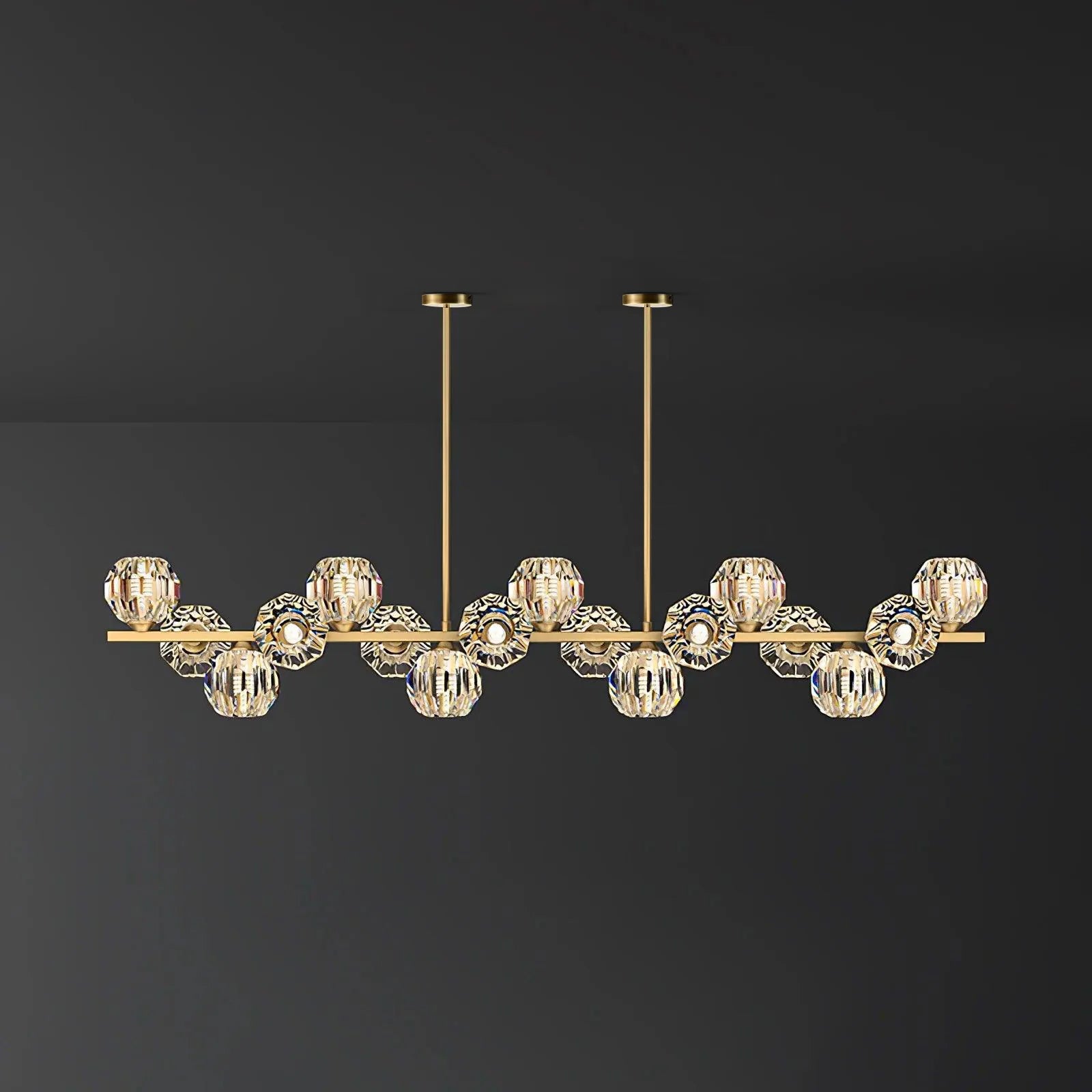 Elegant Crystal Glass Ball Chandelier - Modern Ceiling Light Fixture for Dining Room, Living Room & Bedroom Decor - Perfect for Home, Wedding & Event Lighting