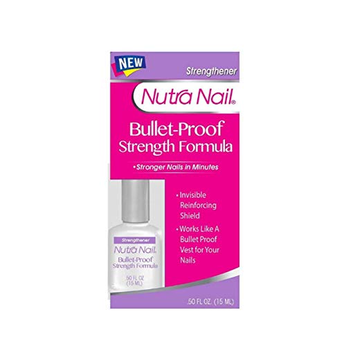 Nutra Nail Bullet-Proof Strength Formula Nail Strengthener - 12 Pack | Professional Nail Care Treatment for Weak & Brittle Nails | At-Home Salon Quality Manicure & Nail Growth Solution