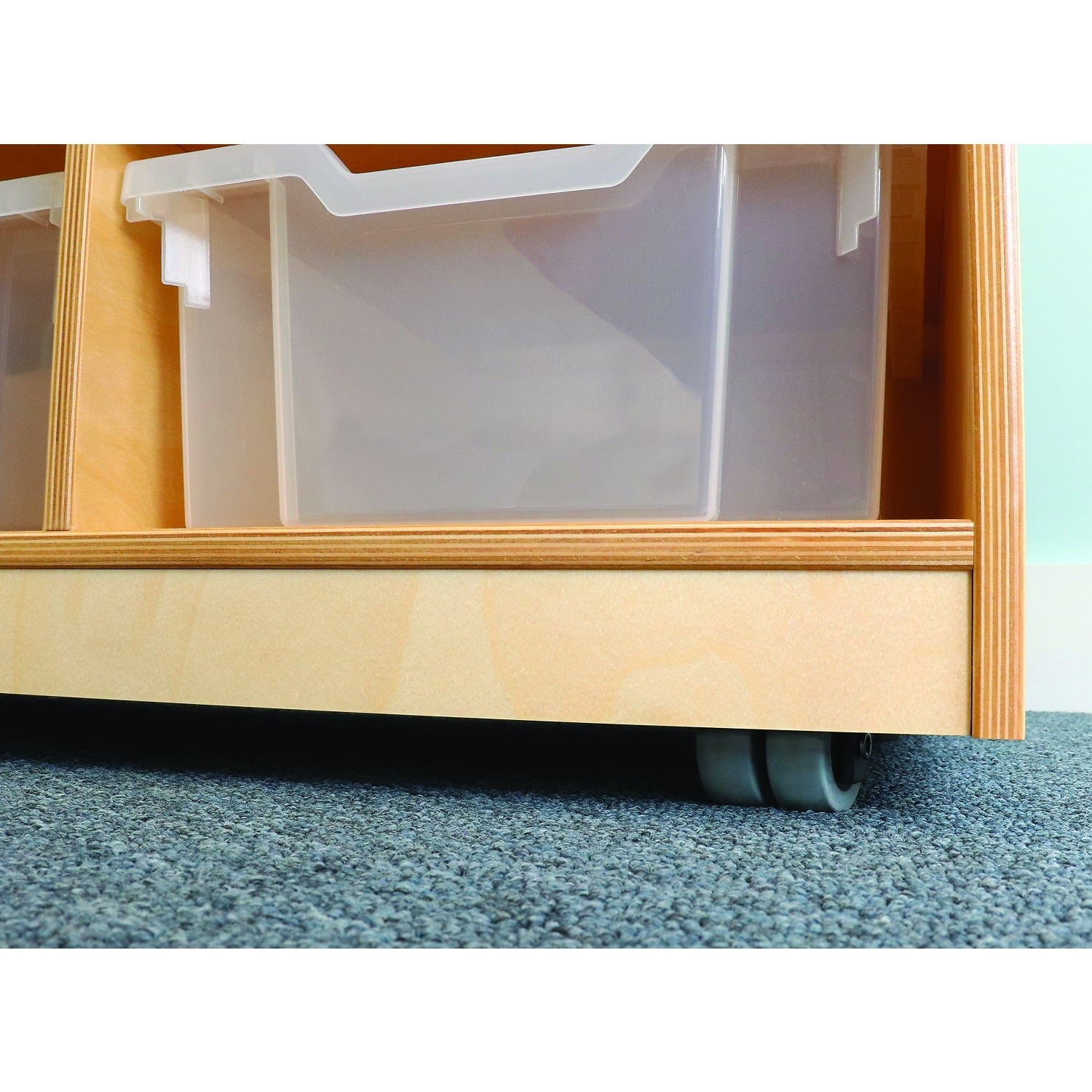 9-Tier Plastic Storage Cabinet with Wheels - Organize Pantry, Bathroom, Garage & Office Supplies - Heavy Duty Rolling Utility Cart for Home & Commercial Use