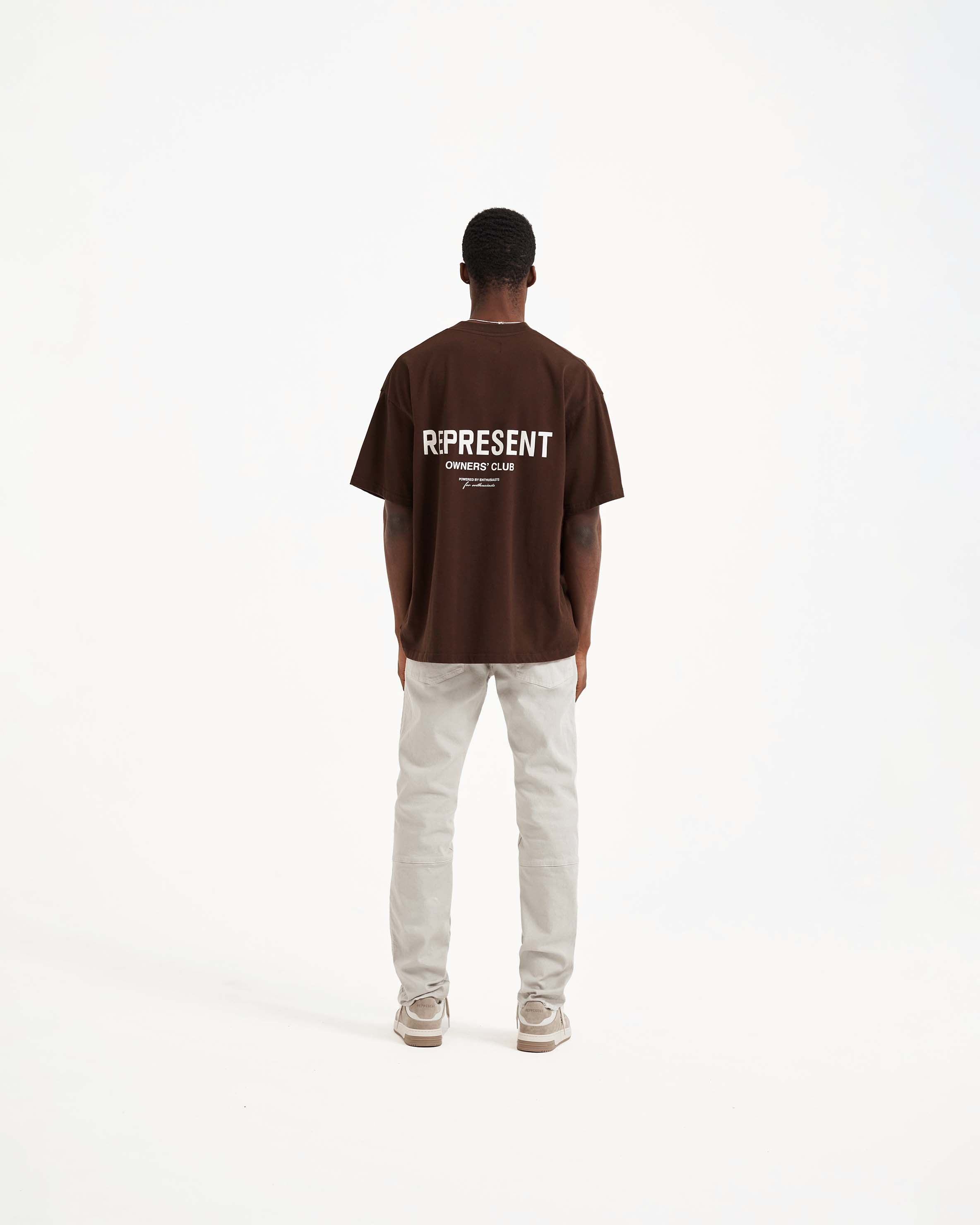 Represent Owners Club T-Shirt - Brown | Vintage Style Cotton Tee for Men & Women | Perfect for Casual Wear, Street Style & Everyday Outfits