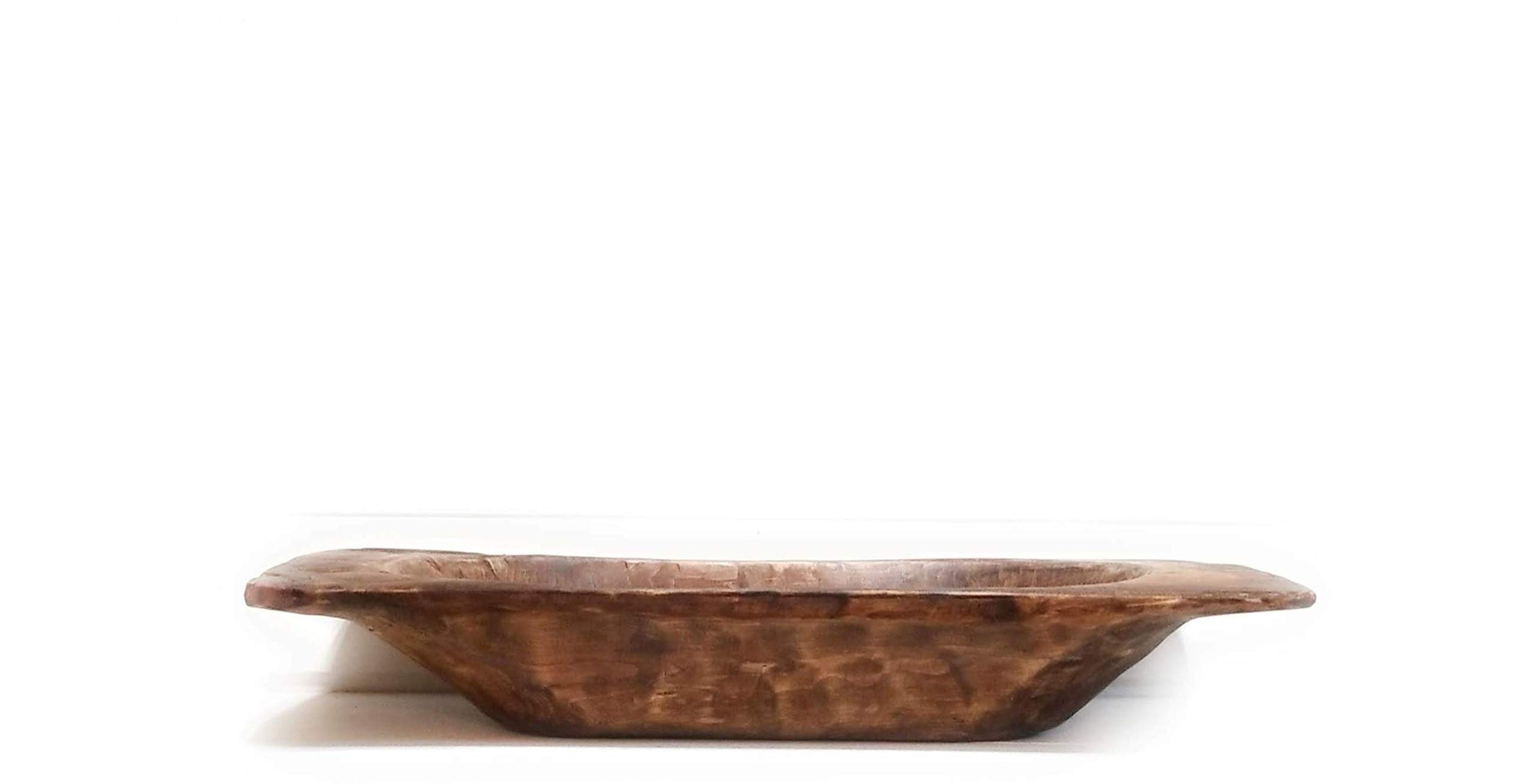 Large Decorative Wood Dough Bowl - Grand Canyon Style Rustic Table Centerpiece for Farmhouse Dining, Kitchen Decor & Wedding Decorations