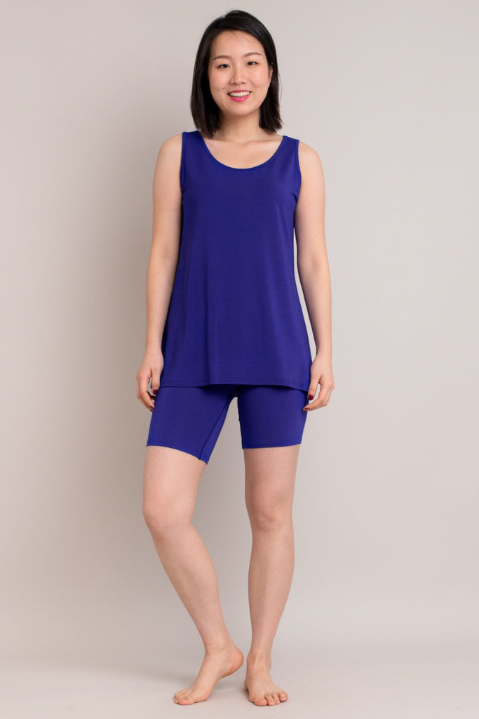 Hallie Women's Bamboo Shorts - Soft & Breathable Violet Lounge Shorts for Yoga, Sleep & Summer Comfort