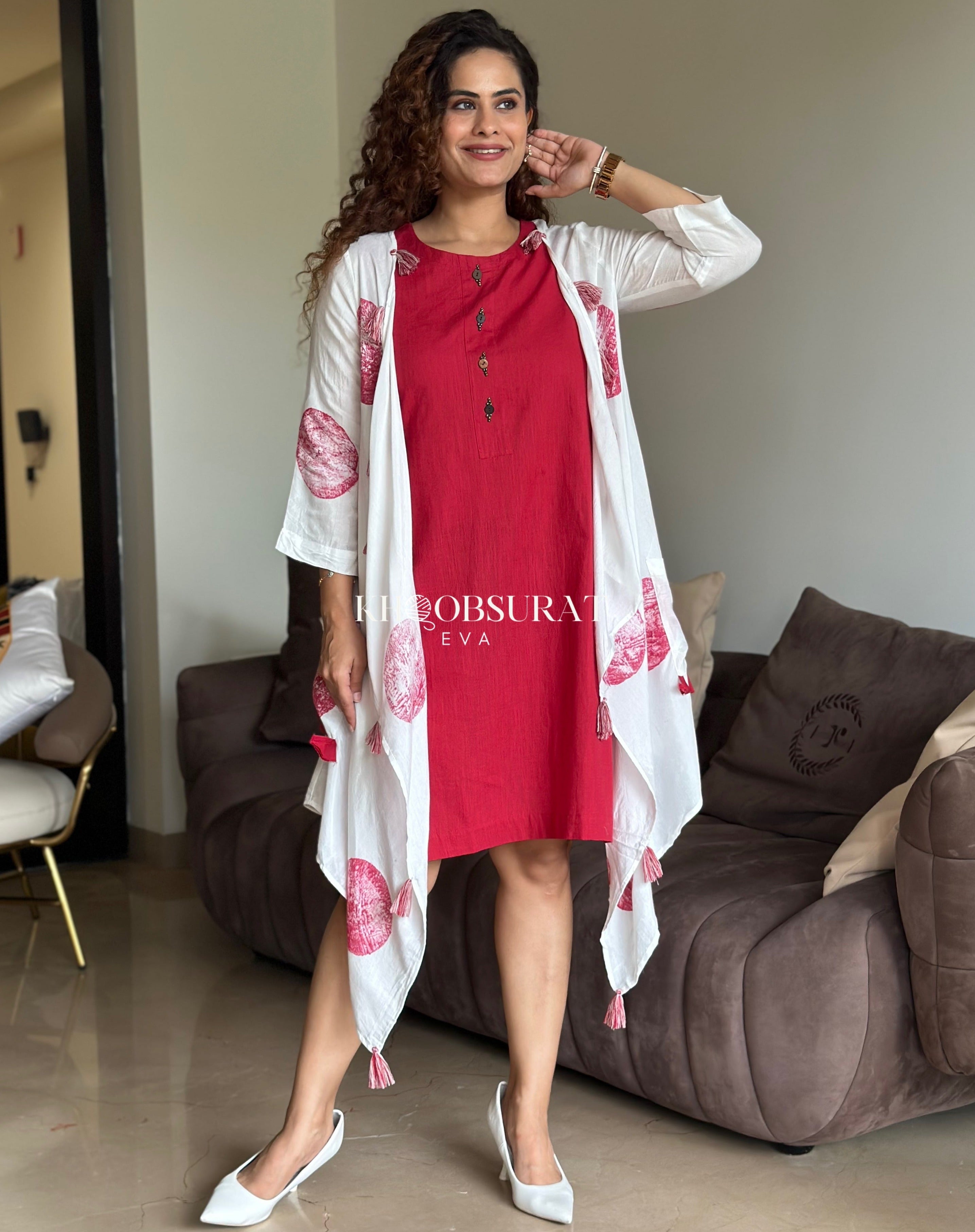 Stylish Red Jacket Dress for Women - Trendy Outerwear & Casual Wear - Perfect for Office, Date Night & Fall Fashion