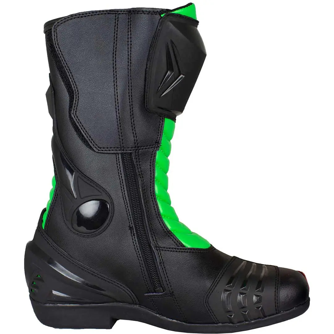 Open Road Men's Racing Boots - Lightweight Motorcycle Boots for Men, Durable & Comfortable Riding Shoes - Perfect for Motorcycle Racing, Cruising & Outdoor Adventures