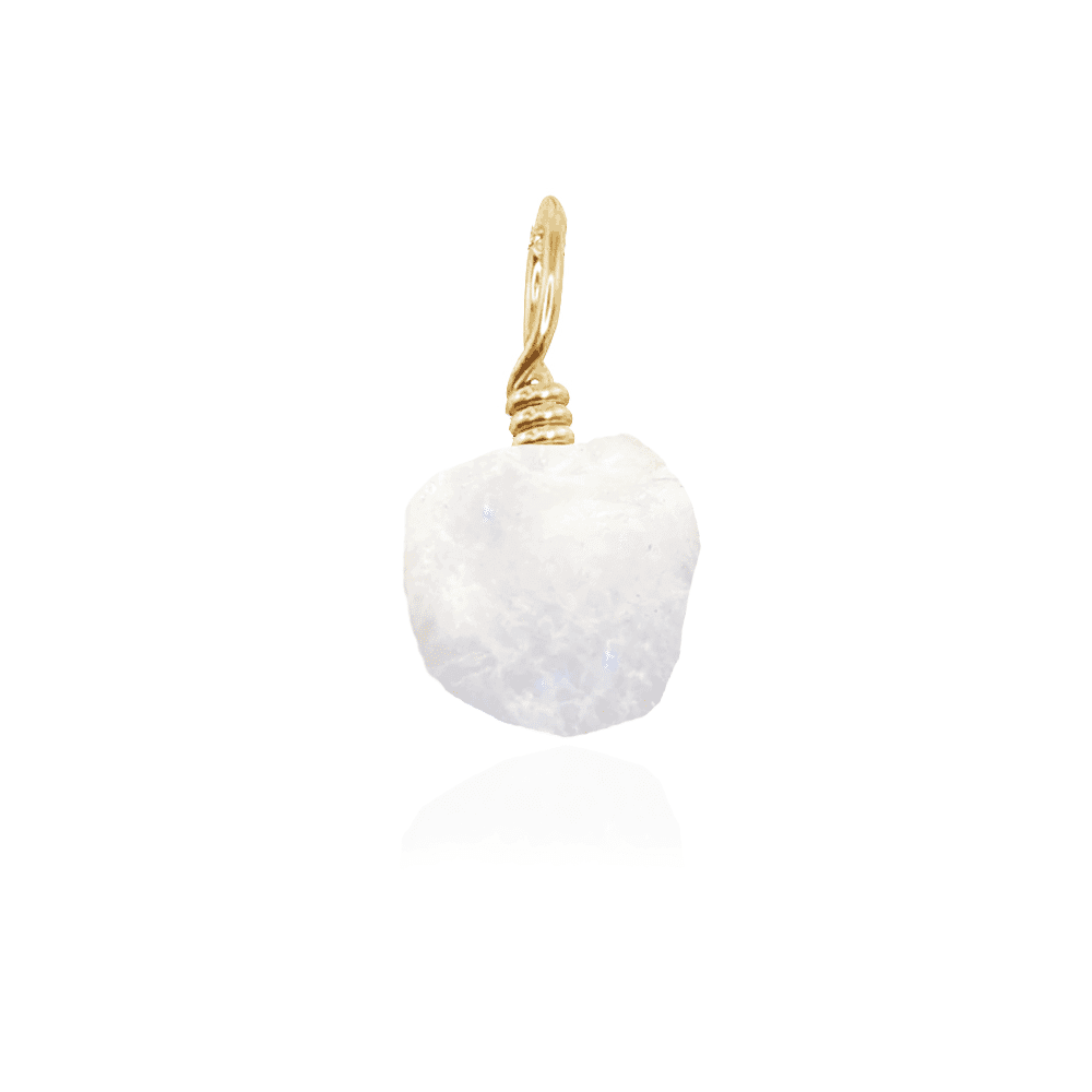 Natural Rainbow Moonstone Crystal Pendant Necklace - Healing Stone Jewelry for Women, Spiritual Gift for Meditation & Energy Balancing