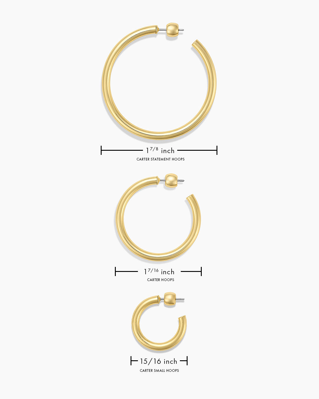 Stylish Carter Statement Hoops Earrings - Trendy Gold Hoop Earrings for Women, Perfect for Parties, Weddings & Everyday Wear