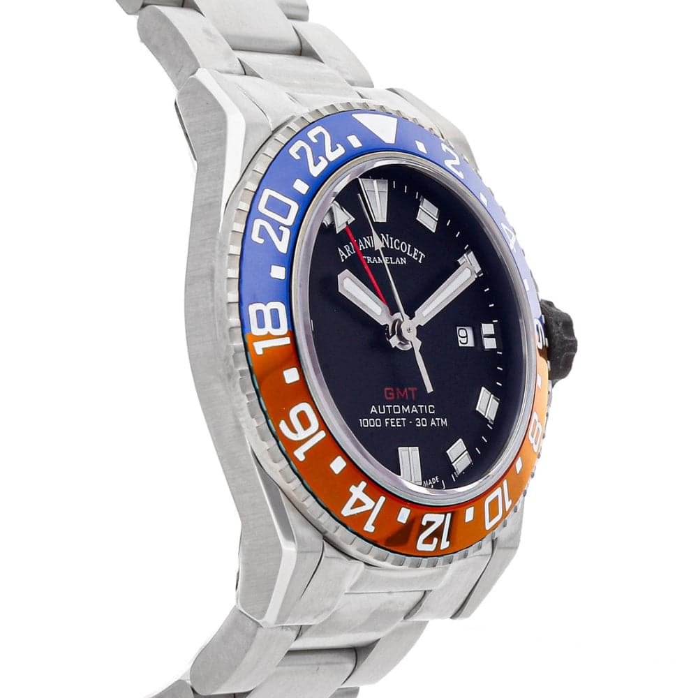 ARMAND NICOLET A486BGN NR MA4480AA Men's Luxury Automatic Watch with Black Silicon Strap - Perfect for Business, Formal Occasions & Everyday Wear