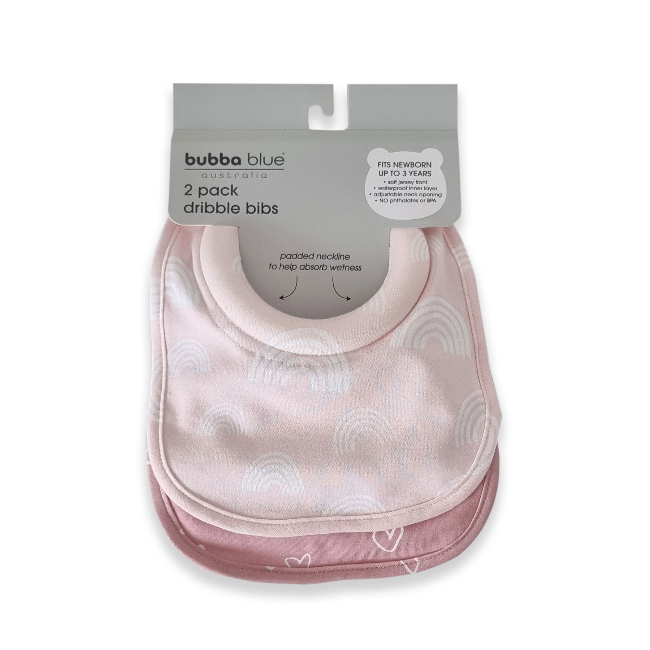 Nordic Style 2-Pack Dribble Bibs for Babies - Dusty Berry & Rose | Soft & Absorbent Drool Bibs for Teething, Feeding, and Everyday Use