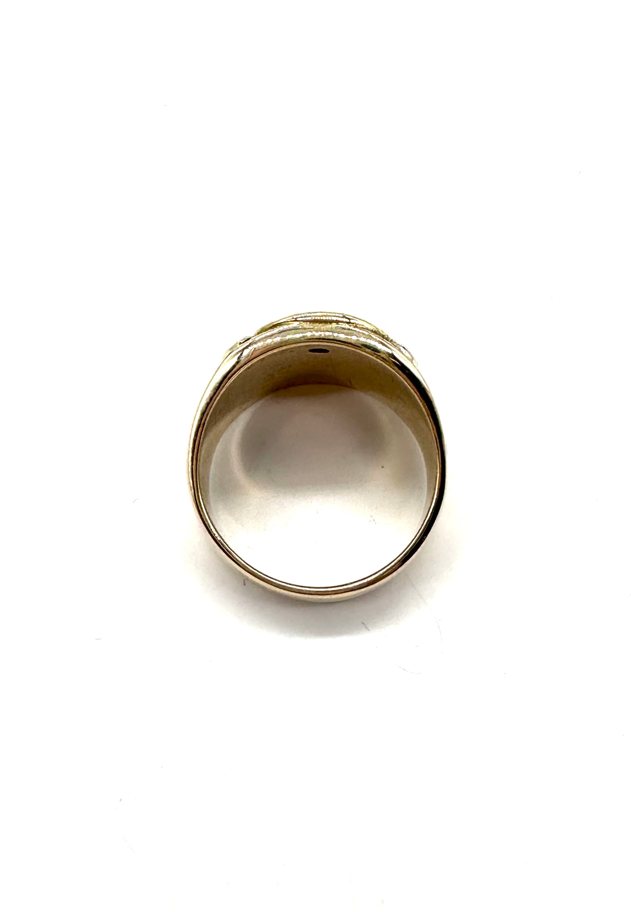 Masonic Ring for Men - 14K Gold Bezel Set Diamond Masonic Ring - Perfect for Freemasonry Ceremonies, Gifts & Special Occasions
