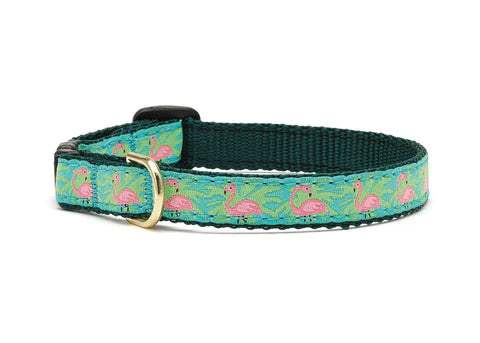 Stylish Flamingo Print Dog Collar - Adjustable & Durable Pet Accessory for Small & Medium Dogs - Perfect for Walks, Training & Fashion