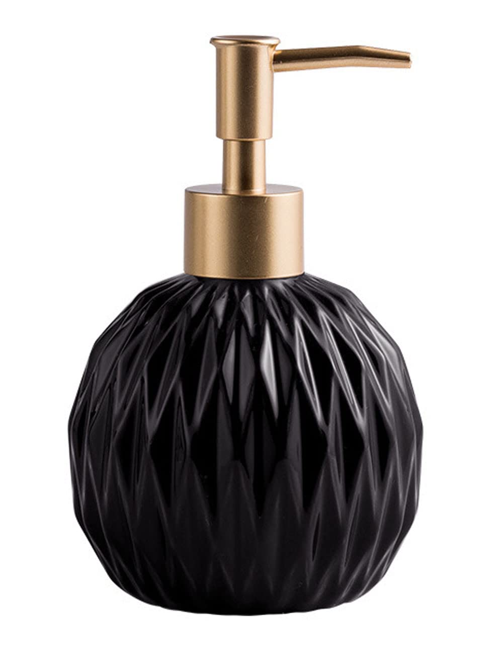Premium Ceramic Soap Dispenser for Bathroom - Elegant Shower Gel & Lotion Bottle with Pump - Perfect for Vanity, Sink Countertop, and Spa-Style Home Decor