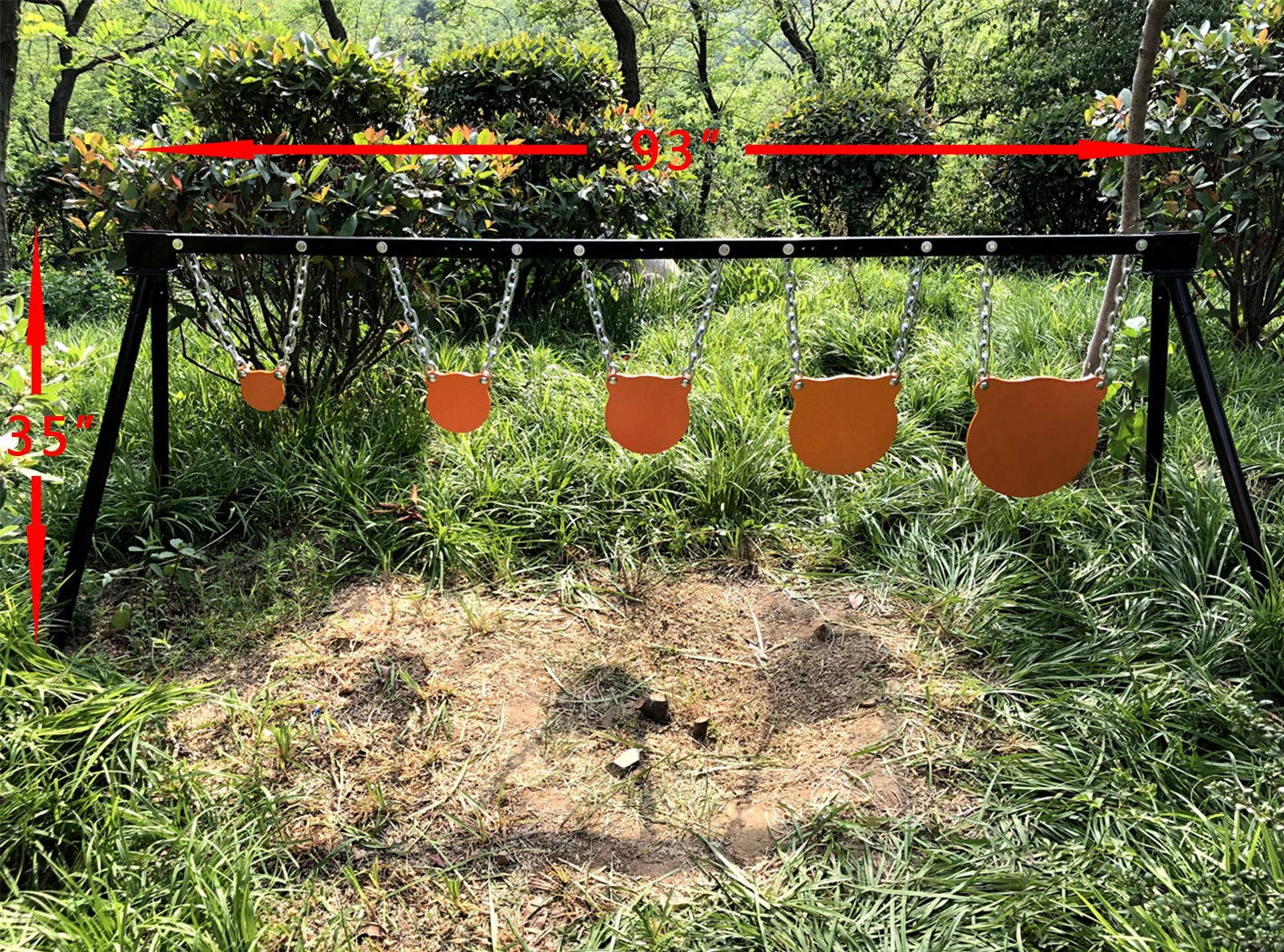 Highwild AR500 Steel Target Stand Shooting Kit - 6-Piece Complete Set for Rifle & Pistol Practice | Outdoor Range Training & Tactical Drills