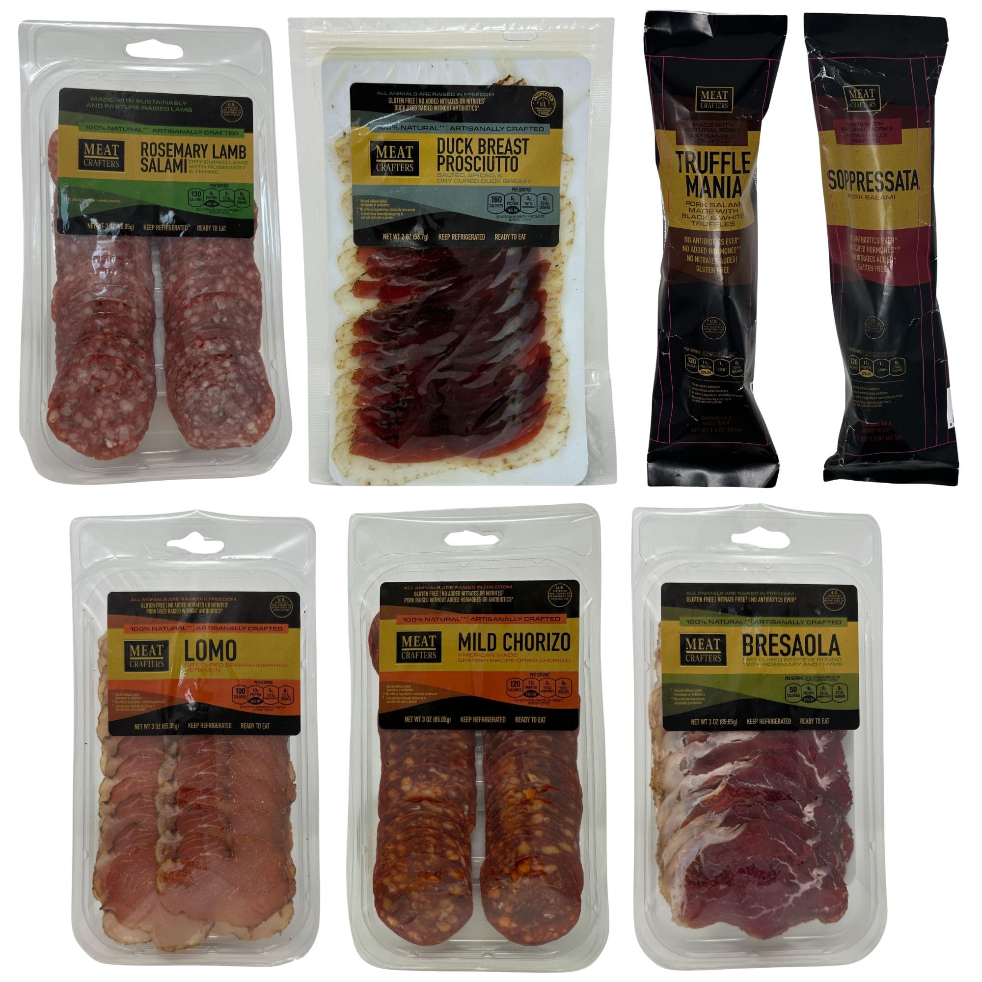Premium Date Night Charcuterie Box - Artisan Duck Prosciutto, Bresaola, Rosemary Lamb Salami & 4 Other Gourmet Meats | Perfect for Romantic Dinners, Wine Pairings & Charcuterie Boards