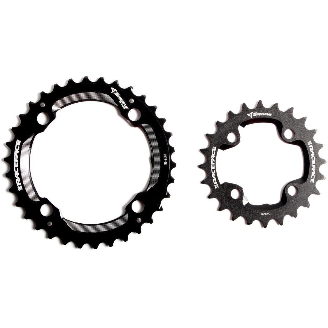 Race Face Turbine 2x 104/64 BCD Mountain Bike Chainring - Durable MTB Crankset for Trail & Enduro Riding