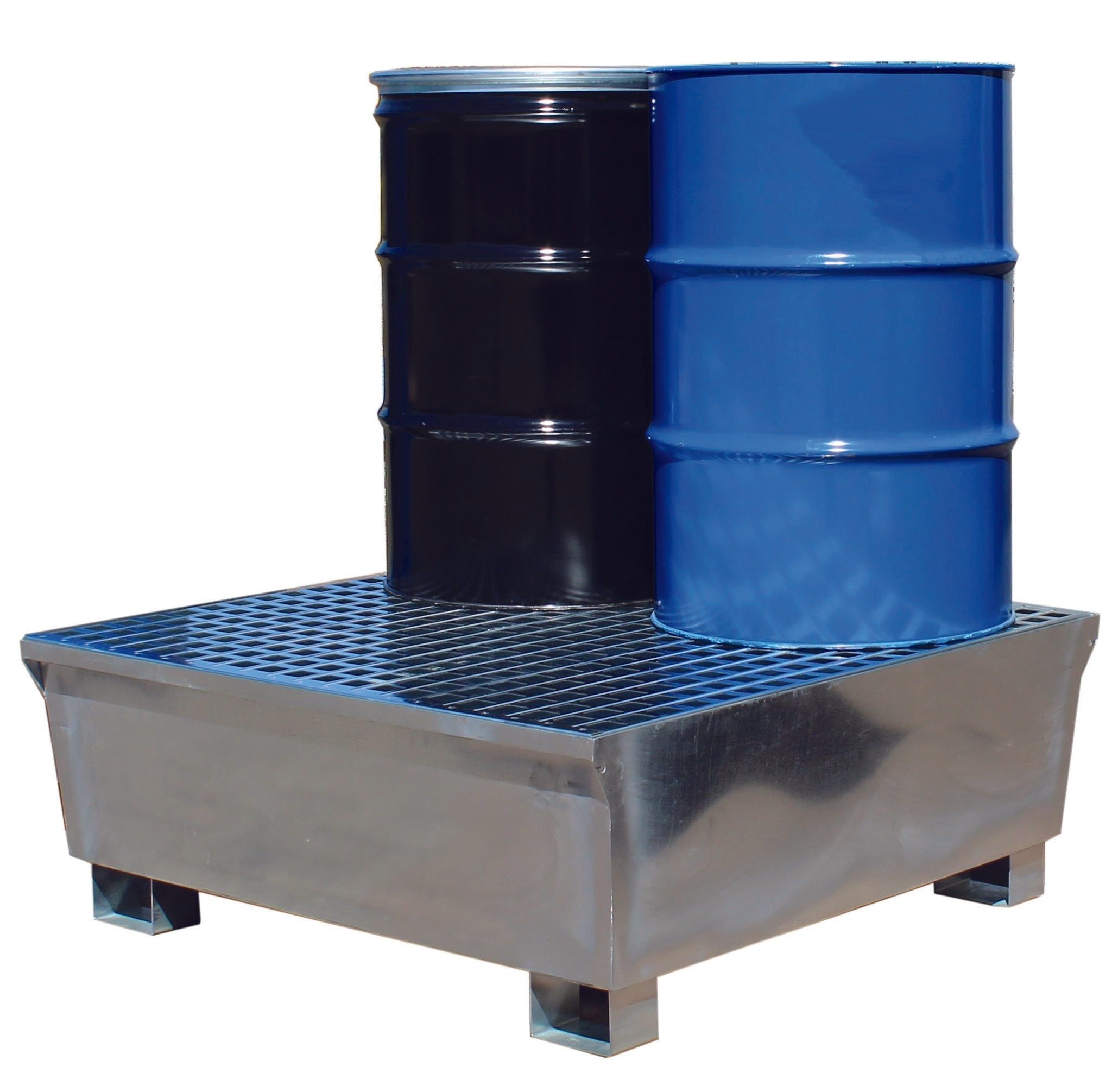 Galvanized Steel Sump Pallets - Heavy Duty Industrial Storage & Transport Pallets for Warehouses, Factories & Shipping
