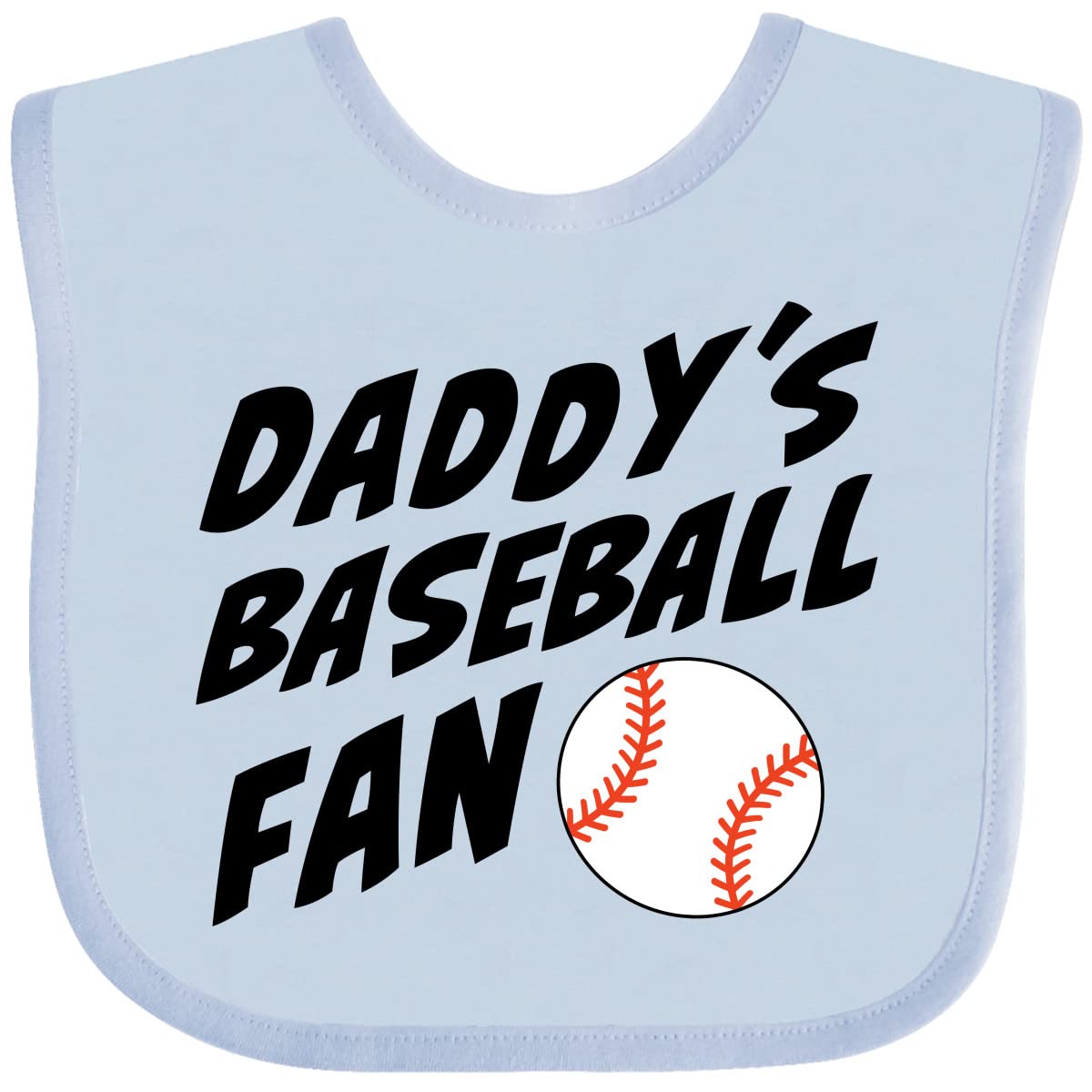 Inktastic Daddy's Baseball Fan Baby Bib - Soft Cotton Drool Bib for Infants & Toddlers - Perfect for Baseball Games, Playtime & Everyday Use