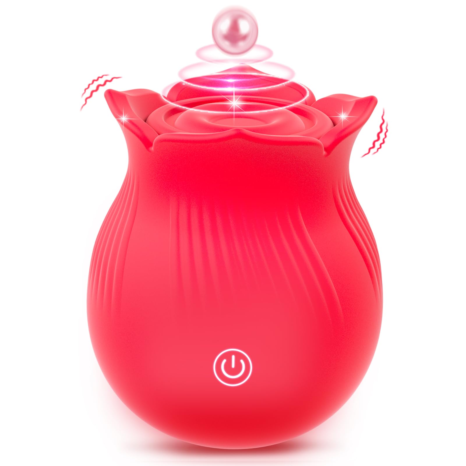 2024 New Rose Clitoral Vibrator for Women - Mini Pulsating G-Spot Stimulator with 7 Vibration Modes | Discreet Adult Sex Toy for Solo Play & Couples Intimacy | Perfect Valentine's Gift for Her Pleasure