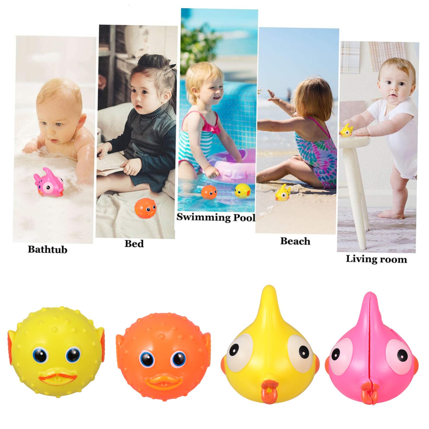 KICHOUSE 1 Set Plastic Fishing Toys with Animal Squirters - Educational Water Play Toys for Kids Pool, Bath & Outdoor Fun