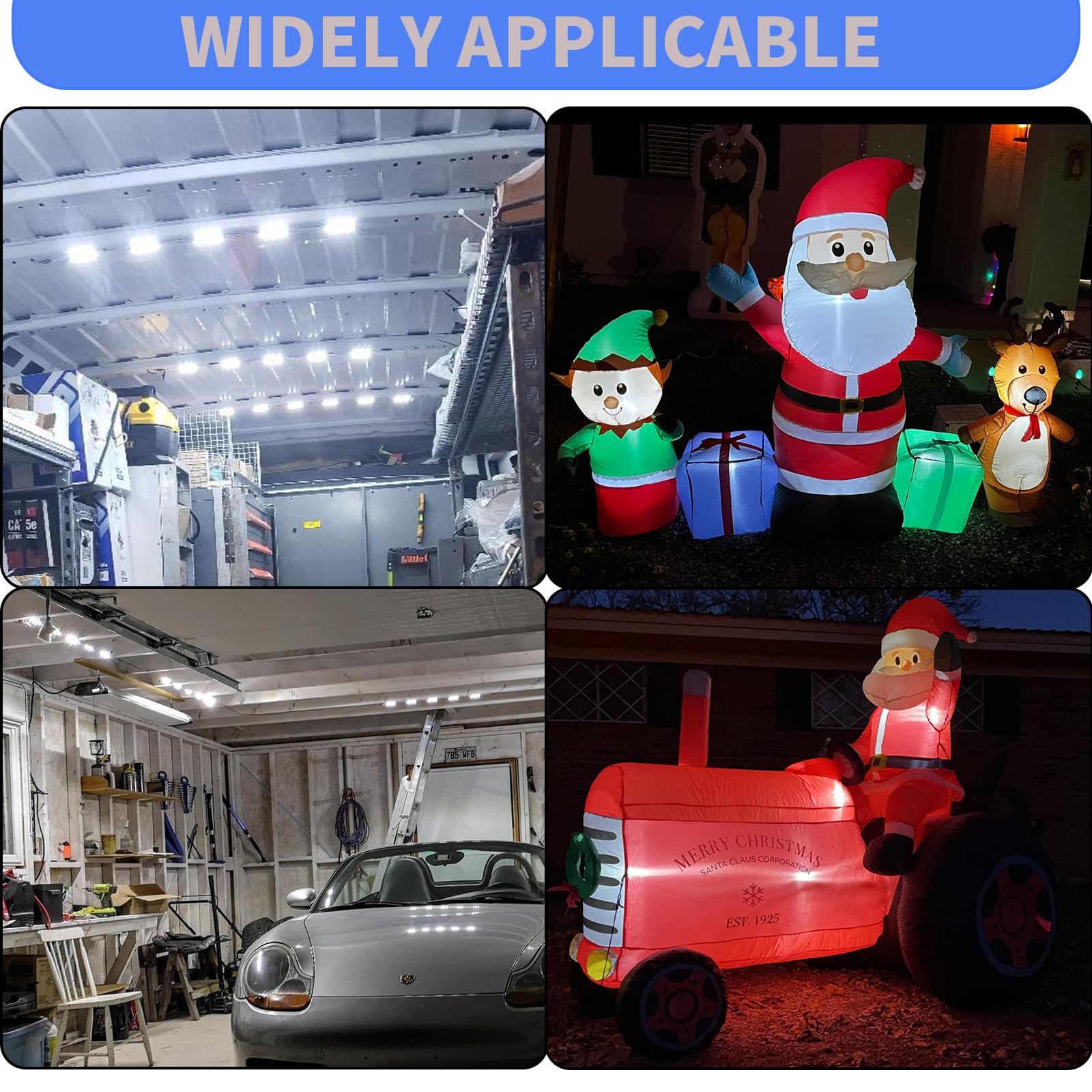 12V Van Interior LED Lights - 60LED RV & Cargo Trailer Lights, Waterproof Truck Interior Lighting for Enclosed Trailers, Replacement LED Modules for Christmas Decor & Camping Use