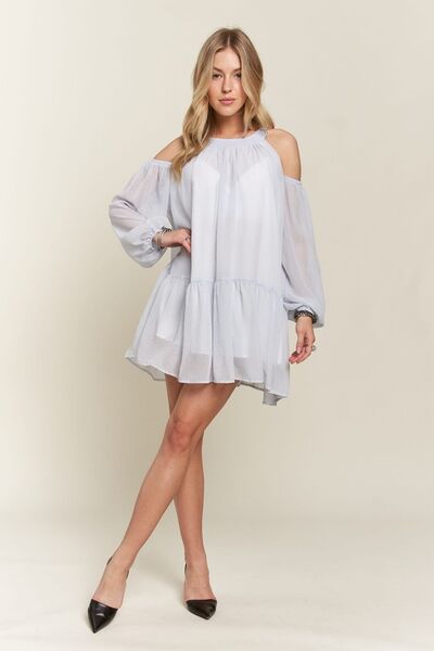 Romantic Balloon Sleeve Mini Summer Dress - Flowy Short Sleeve Party Dress for Women, Beach Wedding Guest Outfit, Boho Chic Casual Sundress | Perfect for Date Night, Vacation, and Outdoor Events