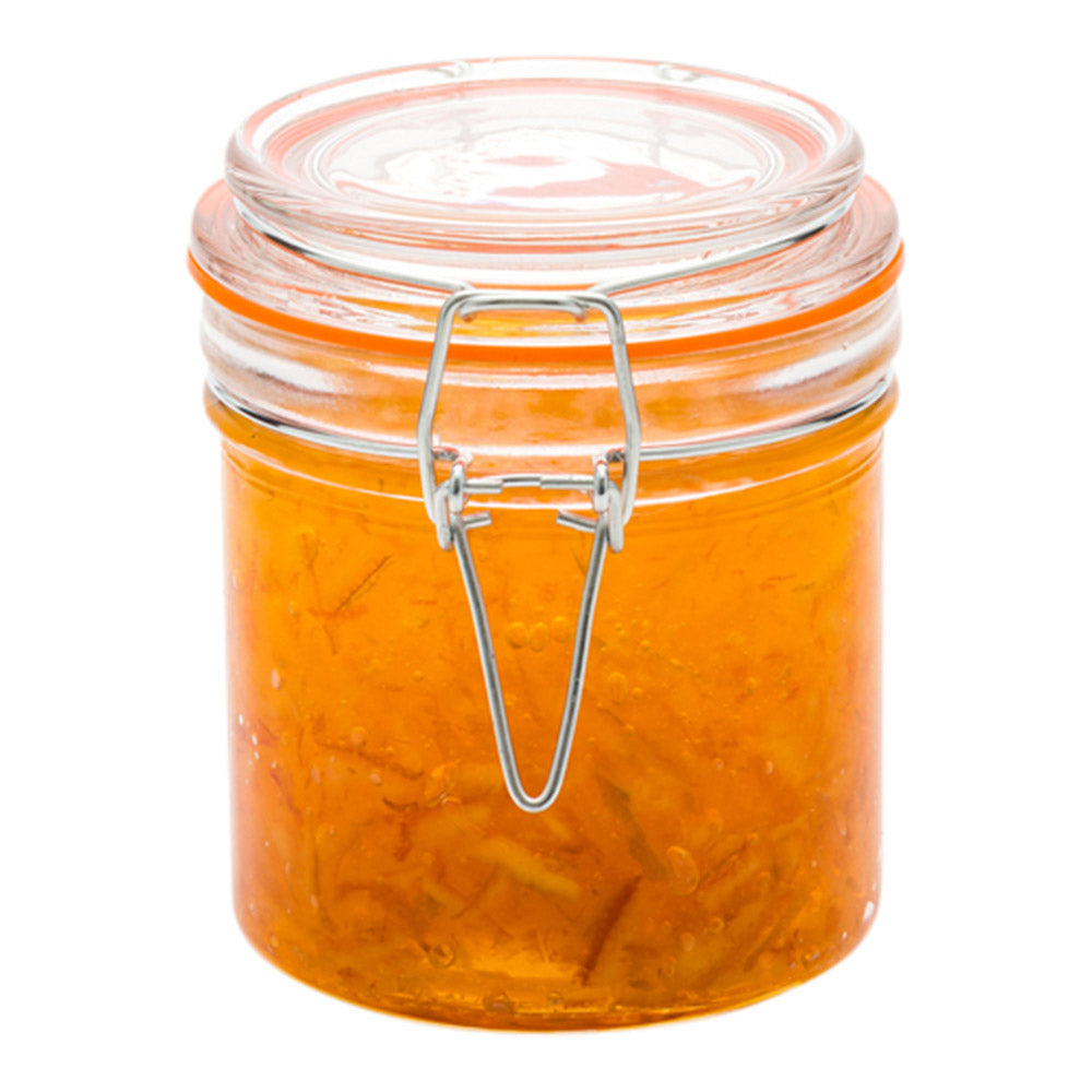 Vintage 9 oz Round Glass Mason Jars with Clamp Lids - 3.25