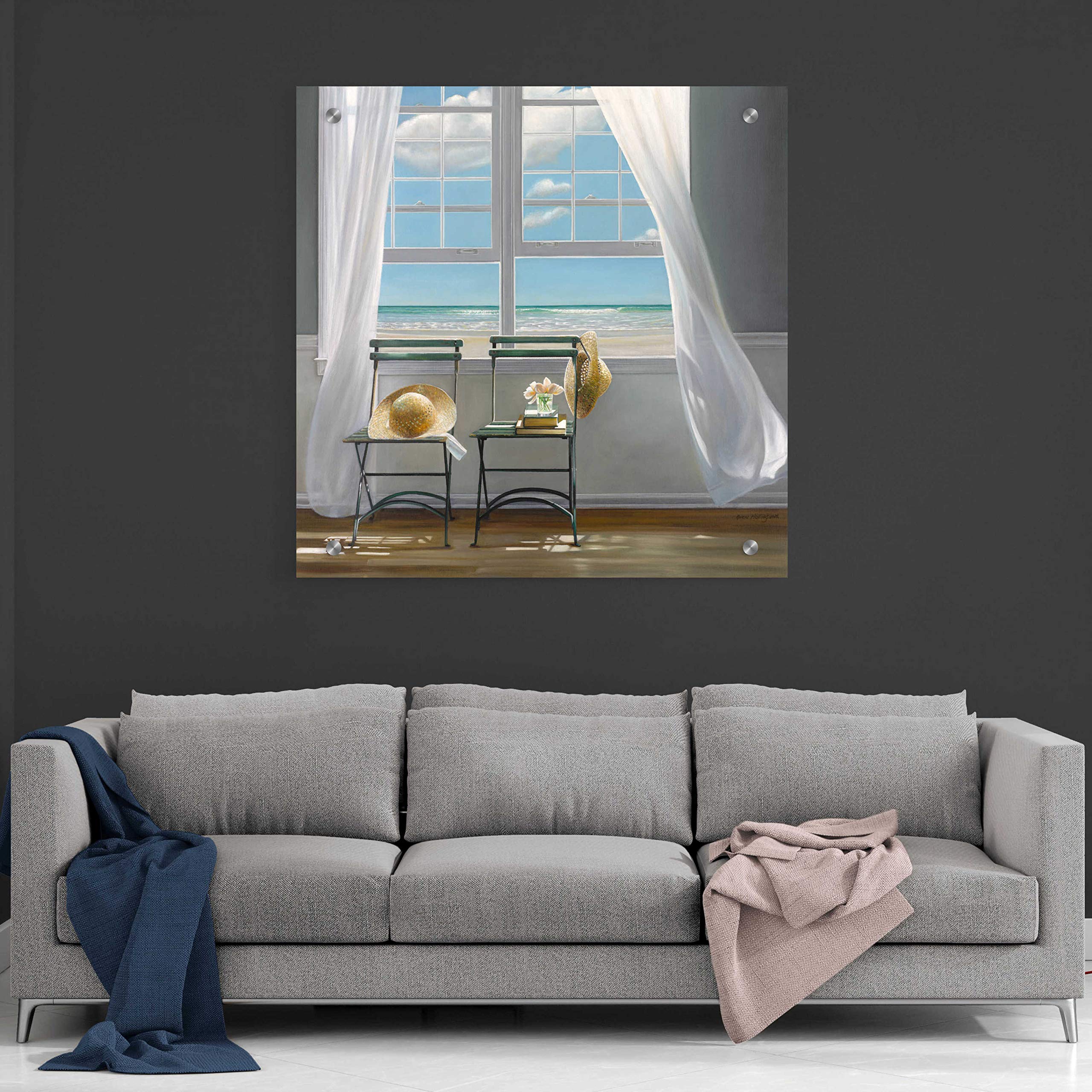 Karen Hollingsworth 'Slow Motion' Epic Graffiti Acrylic Wall Art Painting - 36x36 Inches Modern Canvas Art for Living Room, Bedroom & Office Decor