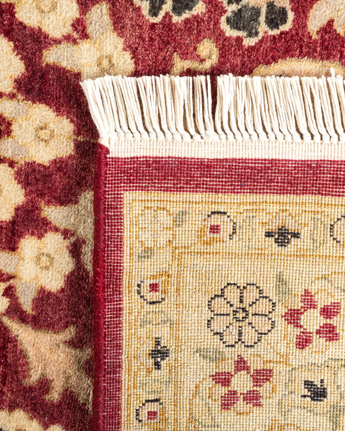 Handmade Wool Oriental Mogul Orange 4x6 Area Rug - One of a Kind Hand Knotted Traditional Design - Perfect for Living Room, Bedroom, or Home Decor