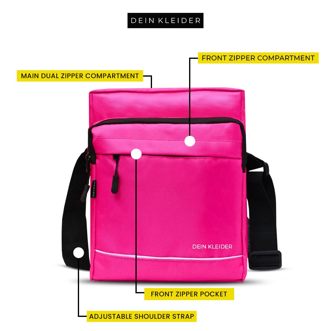 Nylon Crossbody Sling Bag for Men & Women - Lightweight Utility Messenger Shoulder Bag for Travel, Office & Daily Use