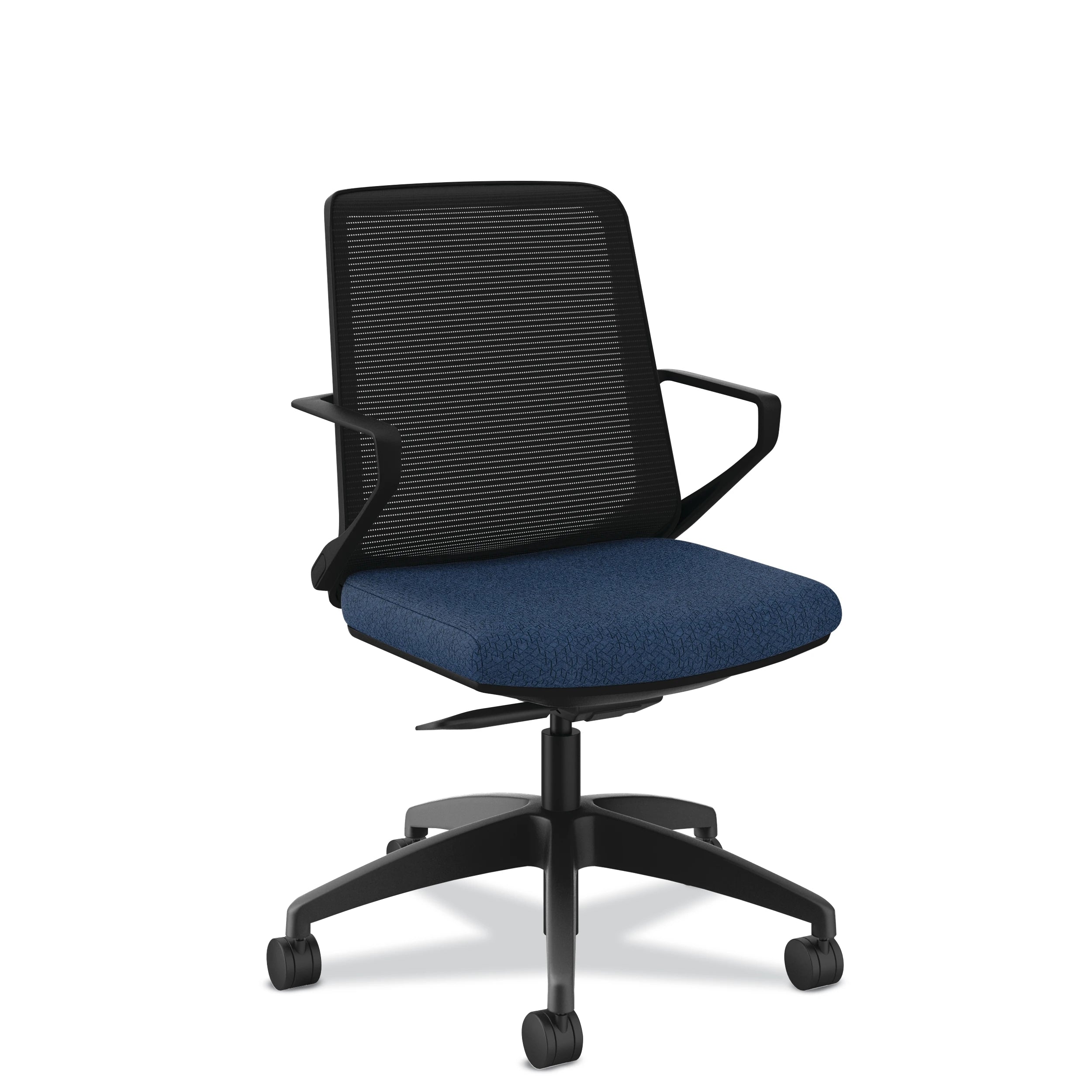 Ergonomic Cliq Office Chair with Synchro Tilt Mechanism - Basalt Fabric & Black Designer Frame for Home Office, Gaming, and Workspace Comfort