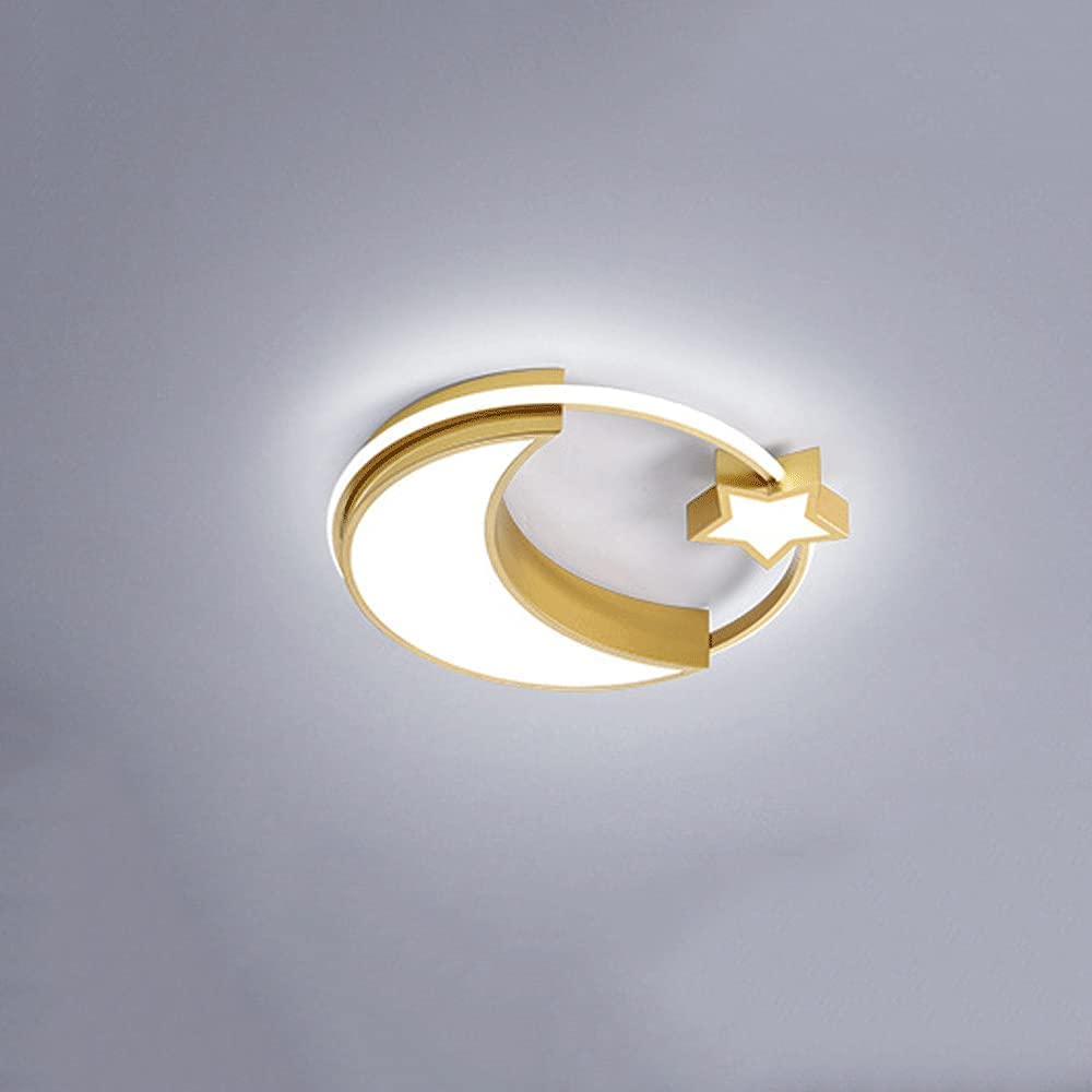 Modern LED Ceiling Light Fixture - Round White Acrylic Flush Mount Lighting with Metal Trim - Energy Efficient LED Lamp for Bedroom, Living Room, Kitchen, Study & Office - Perfect for Ambient and Task Lighting