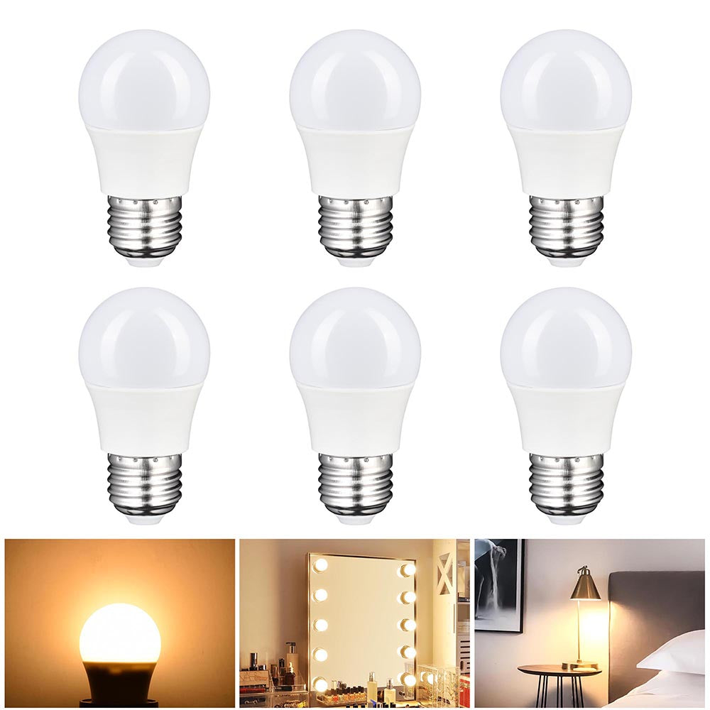 TheLAShop 3W E27 LED Mirror Light Bulbs - 6 Pack - Energy Efficient Vanity Lighting for Bathroom, Makeup Room & Dressing Table