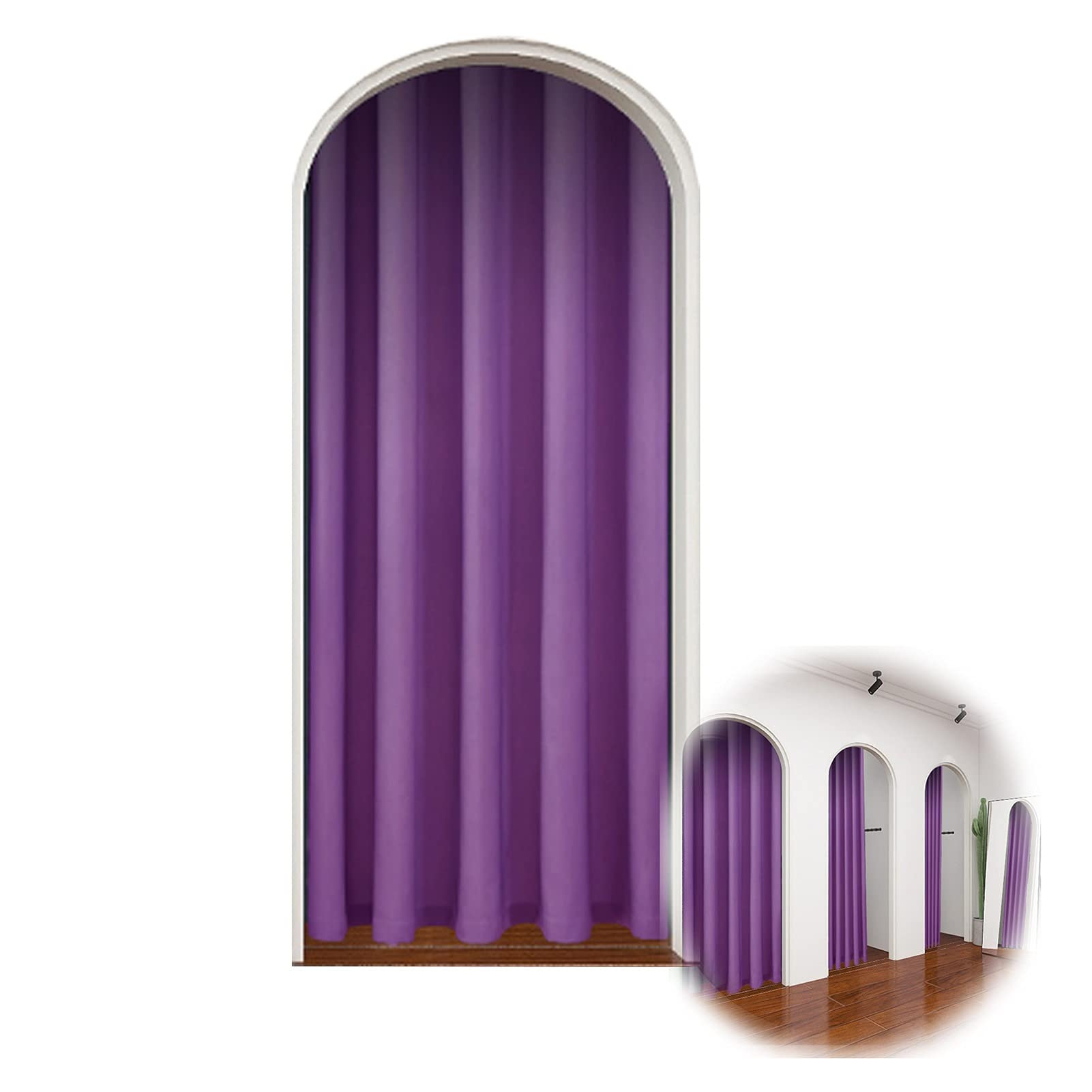 JIANFEI Fitting Room Privacy Curtain Kit - Adjustable Mobile Track Locker Room Screen for Office, Studio & Dorm - Flax Thickening Shield with 6 Color Options | Perfect for Changing Rooms, Photography Studios & Home Privacy