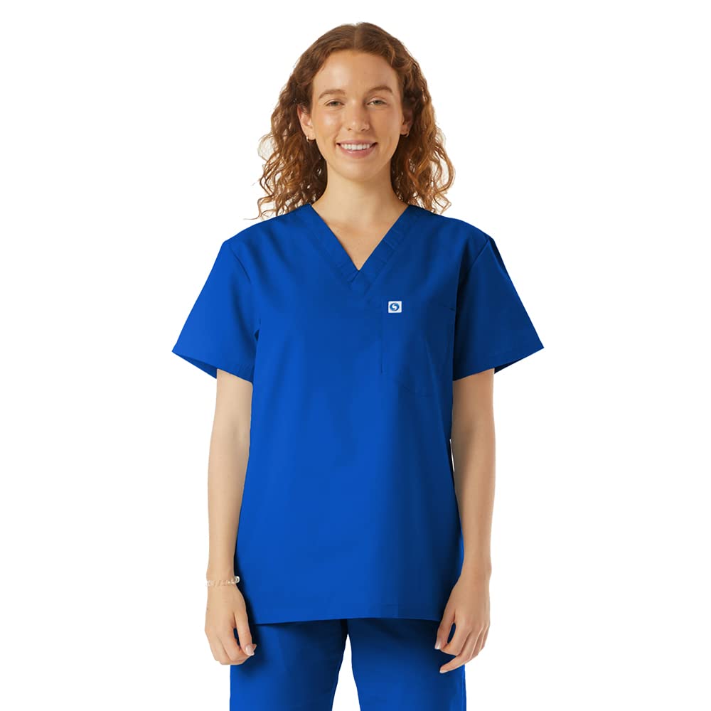 Unisex V-Neck Scrubs Top - Comfortable Doctor & Nurse Coat for Medical Professionals, Hospital & Lab Workwear | Perfect for Healthcare Workers, Yoga & Clinical Duty