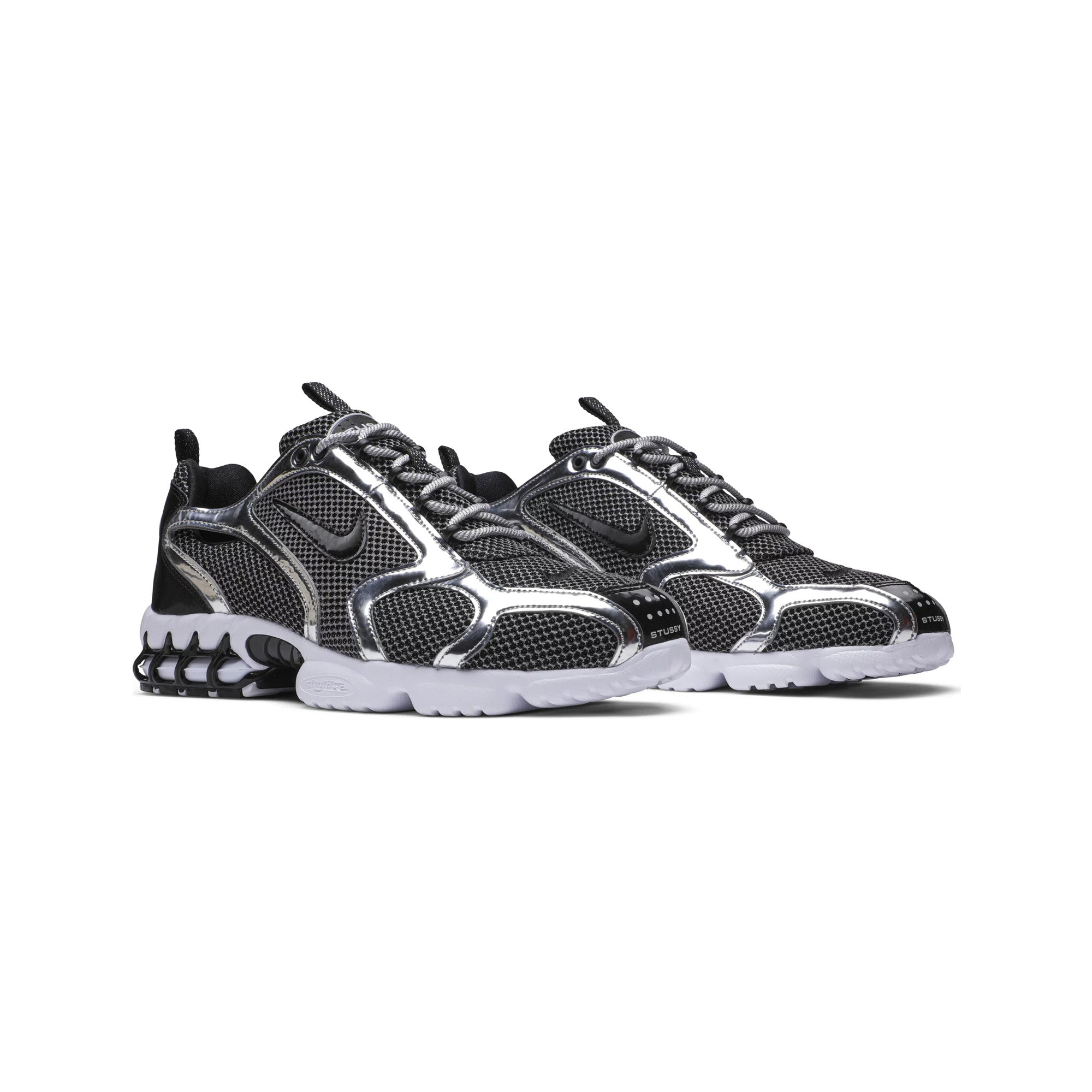 Nike Air Zoom Spiridon Cage 2 x Stussy 'Pure Platinum' Retro Running Shoes - Men's Vintage Sneakers for Jogging, Streetwear & Casual Outfits