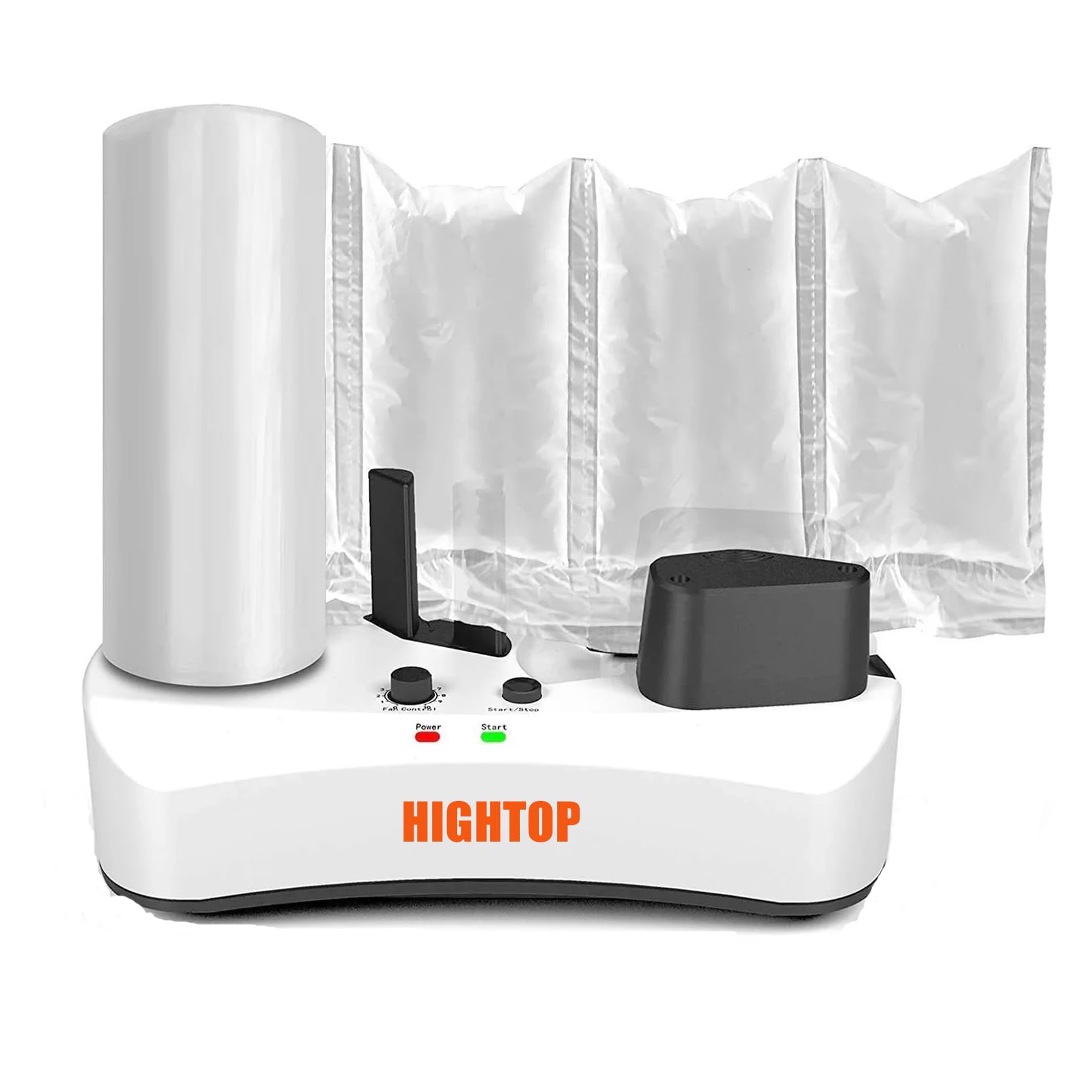 110V Portable Air Cushion Machine for Shipping - HighTop Air Pillow Maker with 100m Free Film Roll | Perfect for E-commerce Packaging & Fragile Item Protection