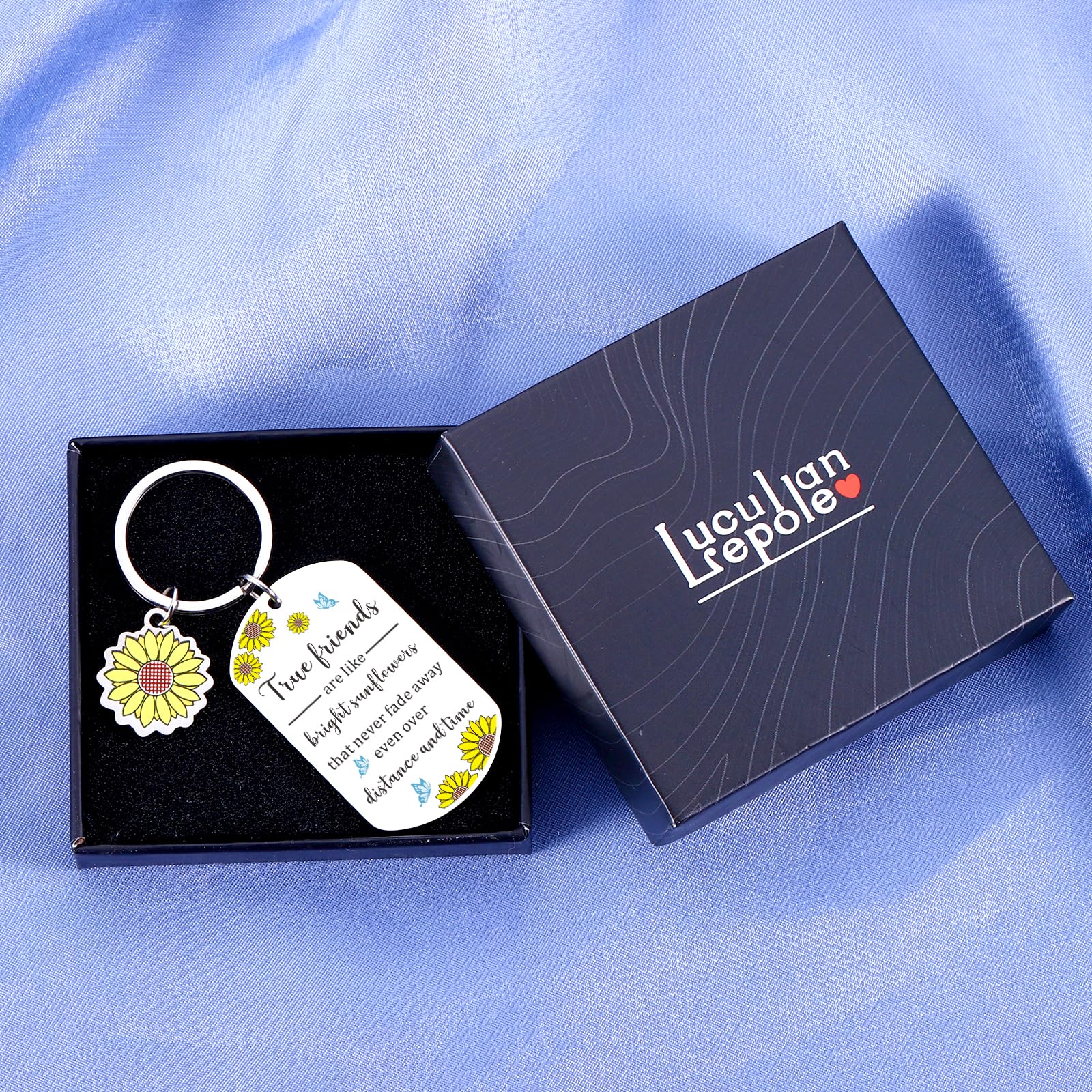 Sunflower Keychain for Women - Inspirational Friendship Gifts for Bestie, Coworker & Birthday | Cute Sunflower Accessories for Work, Purse & Daily Motivation