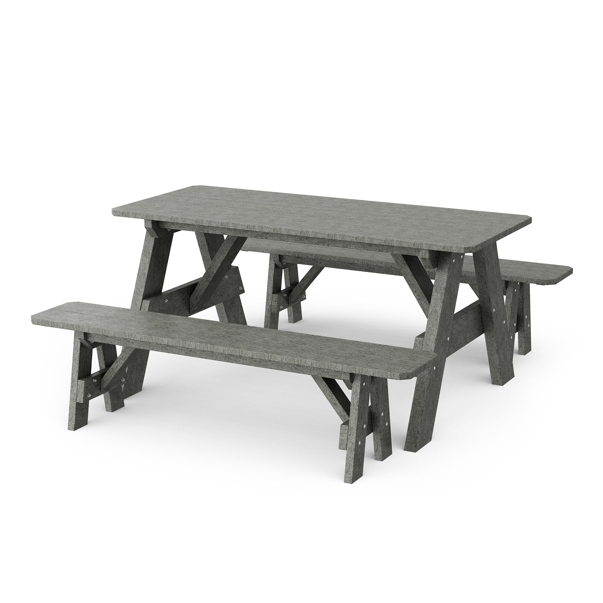 Heritage 72-Inch Outdoor Picnic Table with Detachable Benches - Perfect for Backyard BBQs, Camping & Family Gatherings
