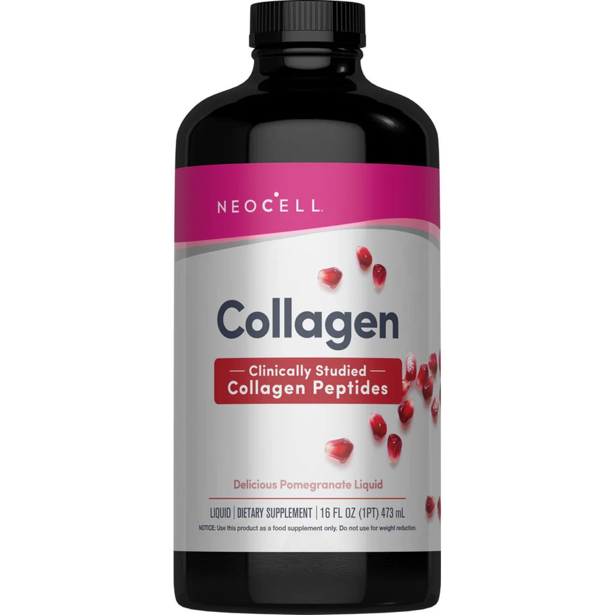NeoCell Collagen Pomegranate Liquid Supplement - Supports Skin, Hair & Joint Health - Delicious Pomegranate Flavor - Perfect for Daily Wellness Routine & Anti-Aging Care