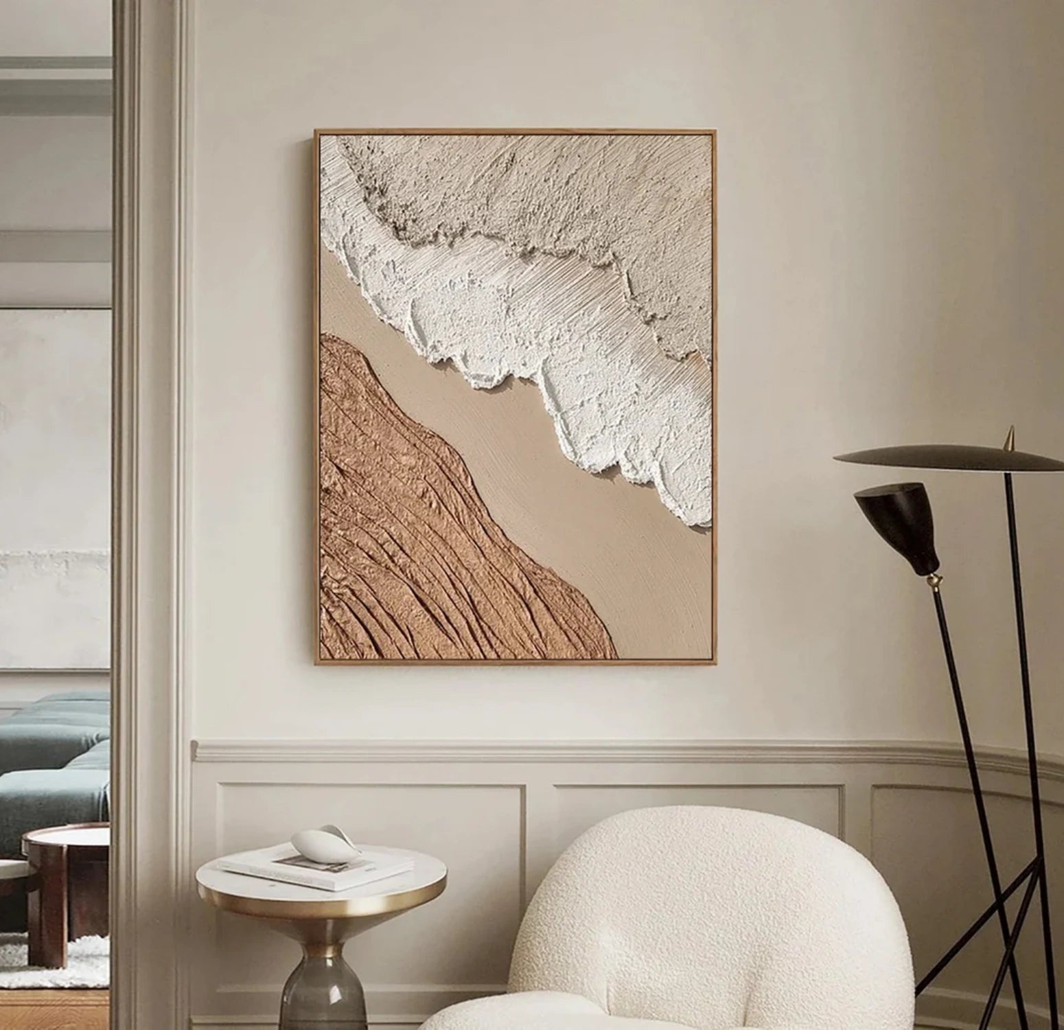 Beige & Brown Abstract Wall Art Print #BB141 - Modern Home Decor for Living Room, Bedroom & Office