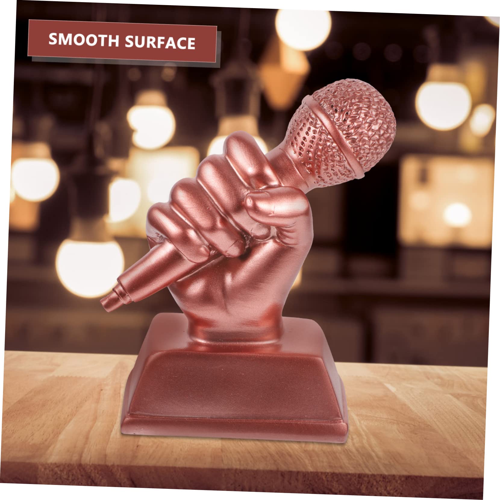 SUPVOX 5-Piece Resin Microphone Statue Set - Mini Musical Microphone Decor, Awards & Trophies for Singing - Perfect for Home Decor, Office Awards, and Gift Giving