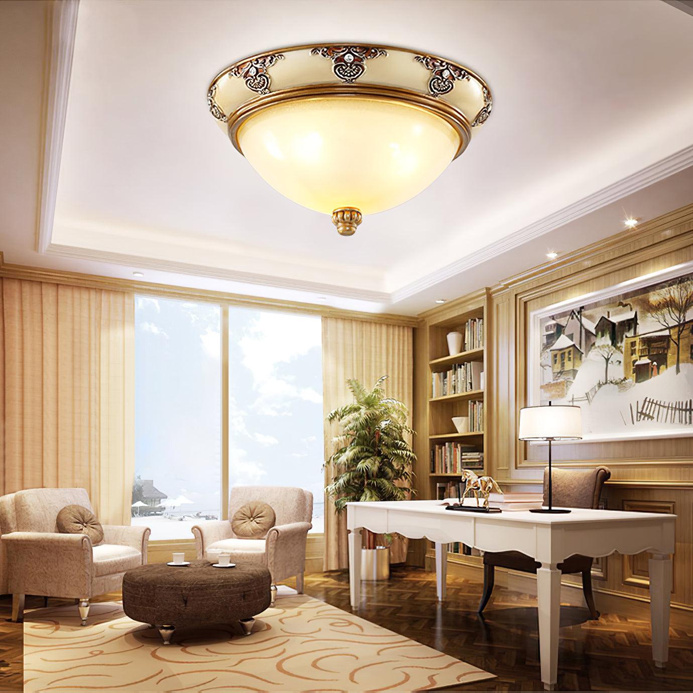 Brahm Flush Mount Ceiling Light Fixture - Modern LED Lighting for Bedroom, Living Room, and Hallway