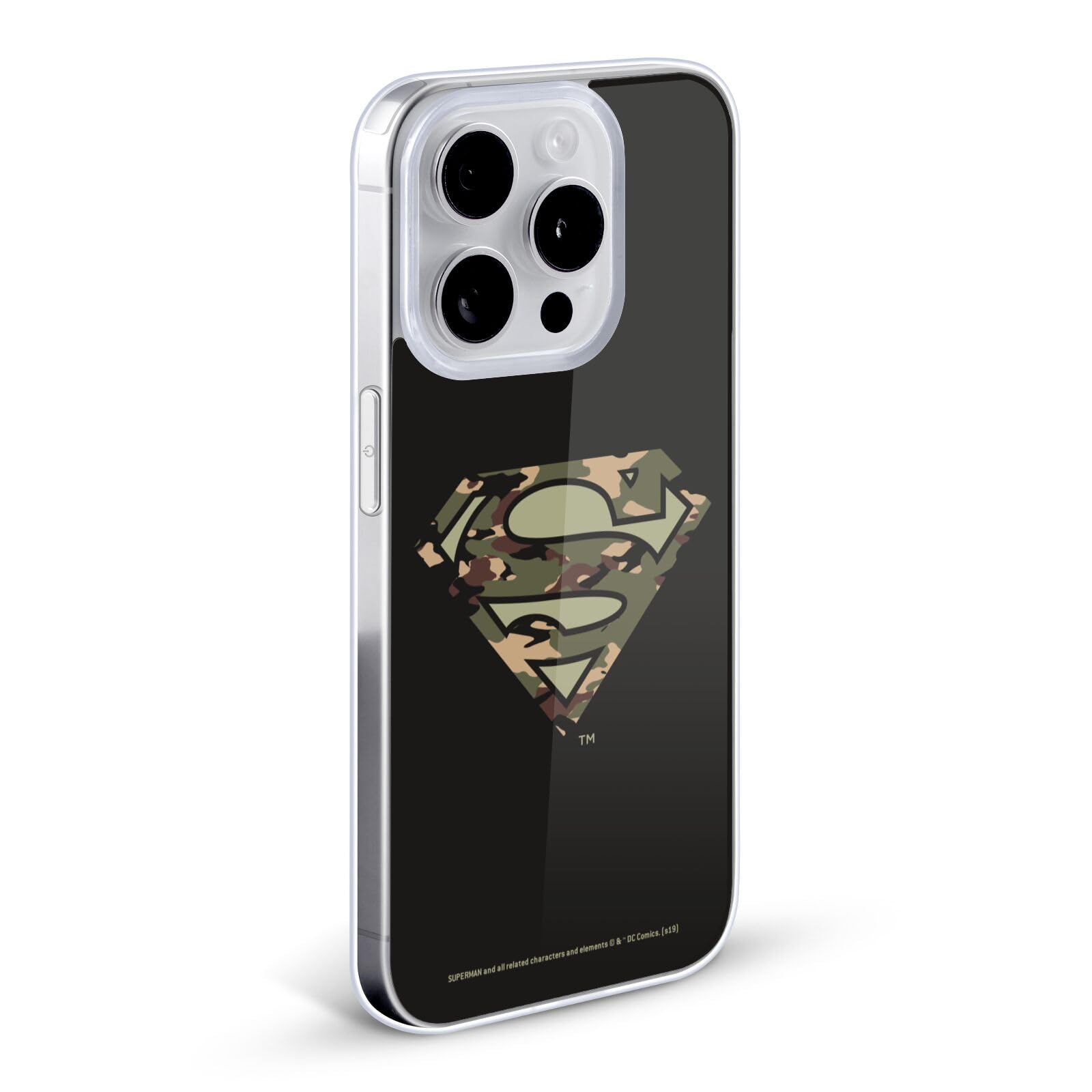 Officially Licensed Superman DC Comics Camouflage Soft Gel Case for Apple iPhone 11 Pro Max - Durable Protection with Stylish Superhero Design - Perfect for Fans, Daily Use & Comic Conventions