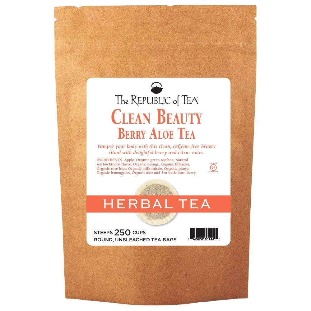 The Republic of Tea Beautifying Botanicals Clean Beauty Herbal Tea - 250 Tea Bags for Glowing Skin & Detox | Perfect for Morning Routine & Self-Care Moments