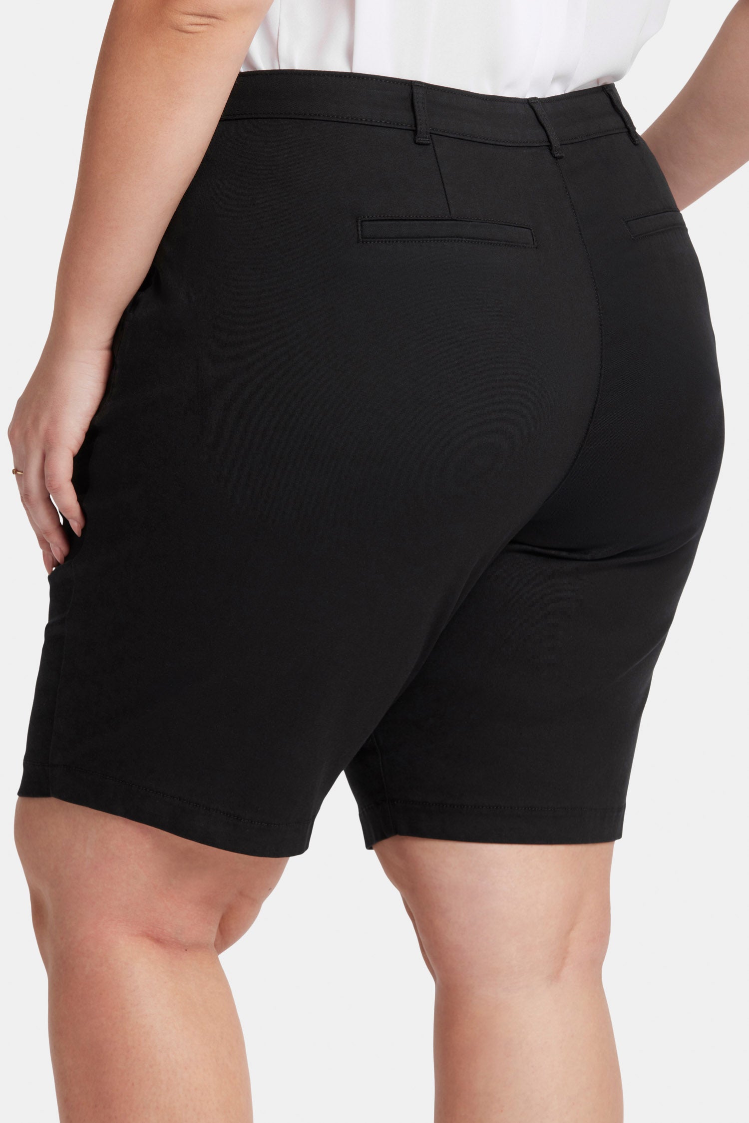 Plus Size Bermuda Shorts for Women - Black Casual Summer Shorts for Beach, Travel & Everyday Wear