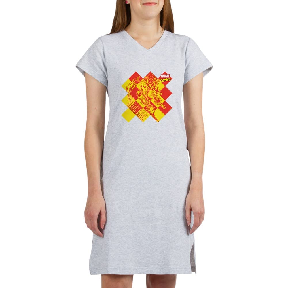 Iron Man Checkered Nightshirt for Men - Superhero Themed Sleepwear for Marvel Fans | Perfect for Lounge Wear & Comic Con